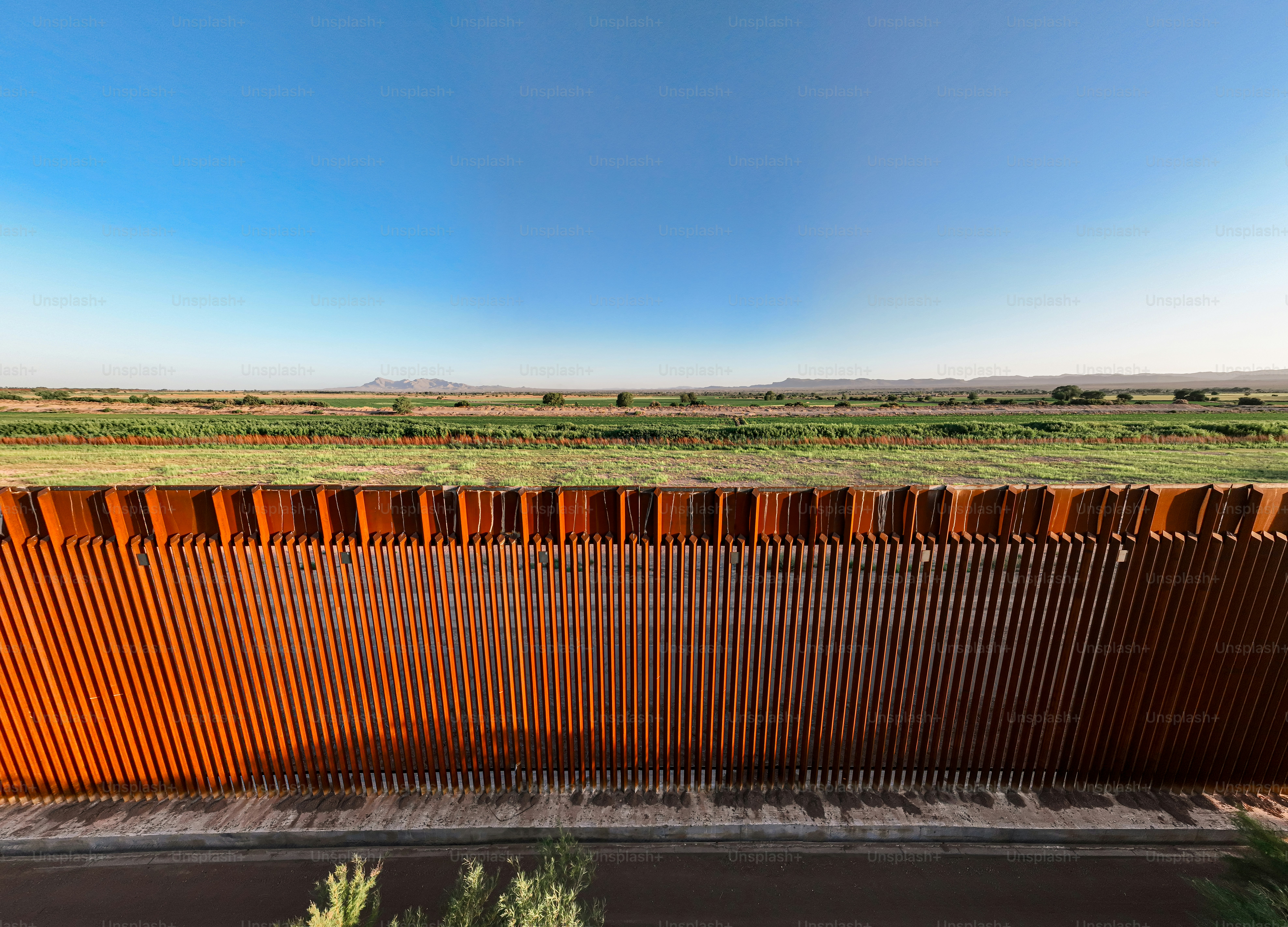 U.S. Southern Border Wall Fence separating El Paso, Texas and Ciudad Juárez, Mexico in Springtime

Taken on the U.S. Side of the Border Wall