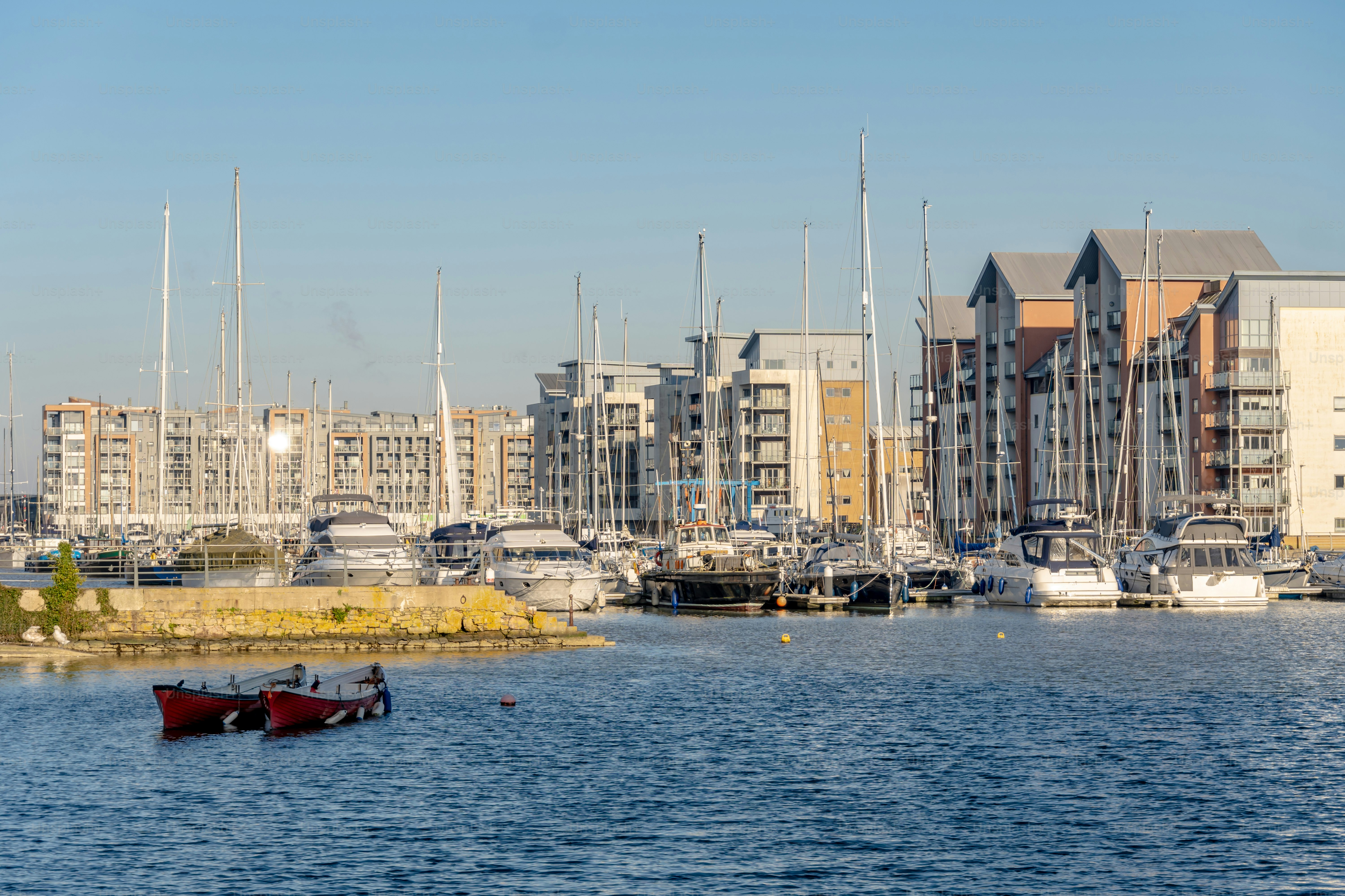 Verschiedene Boote in Portishead Marina