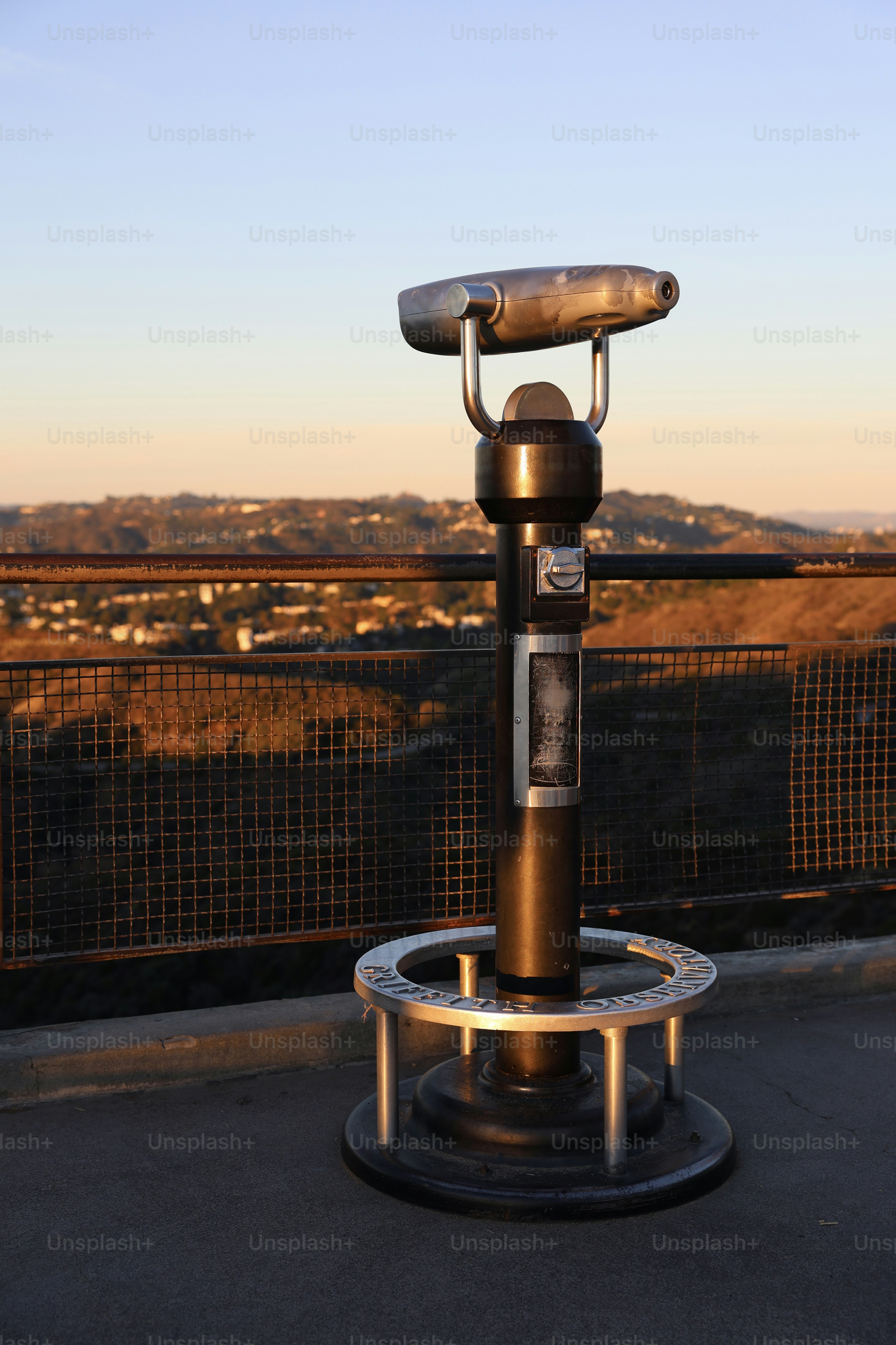 Coin operated binoculars at the scenic viewpoint