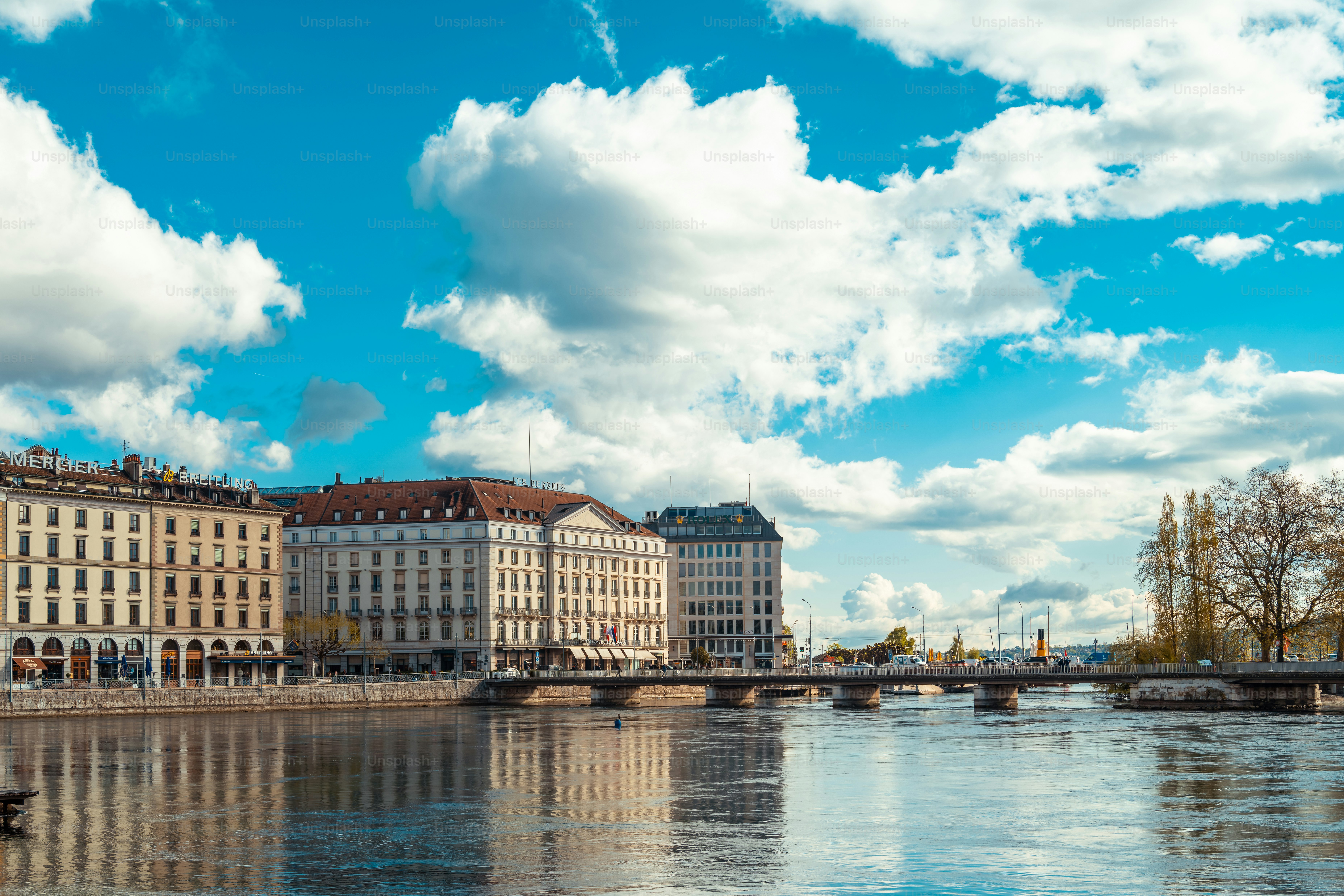 Panoramic view of Geneva city, Switzerland
