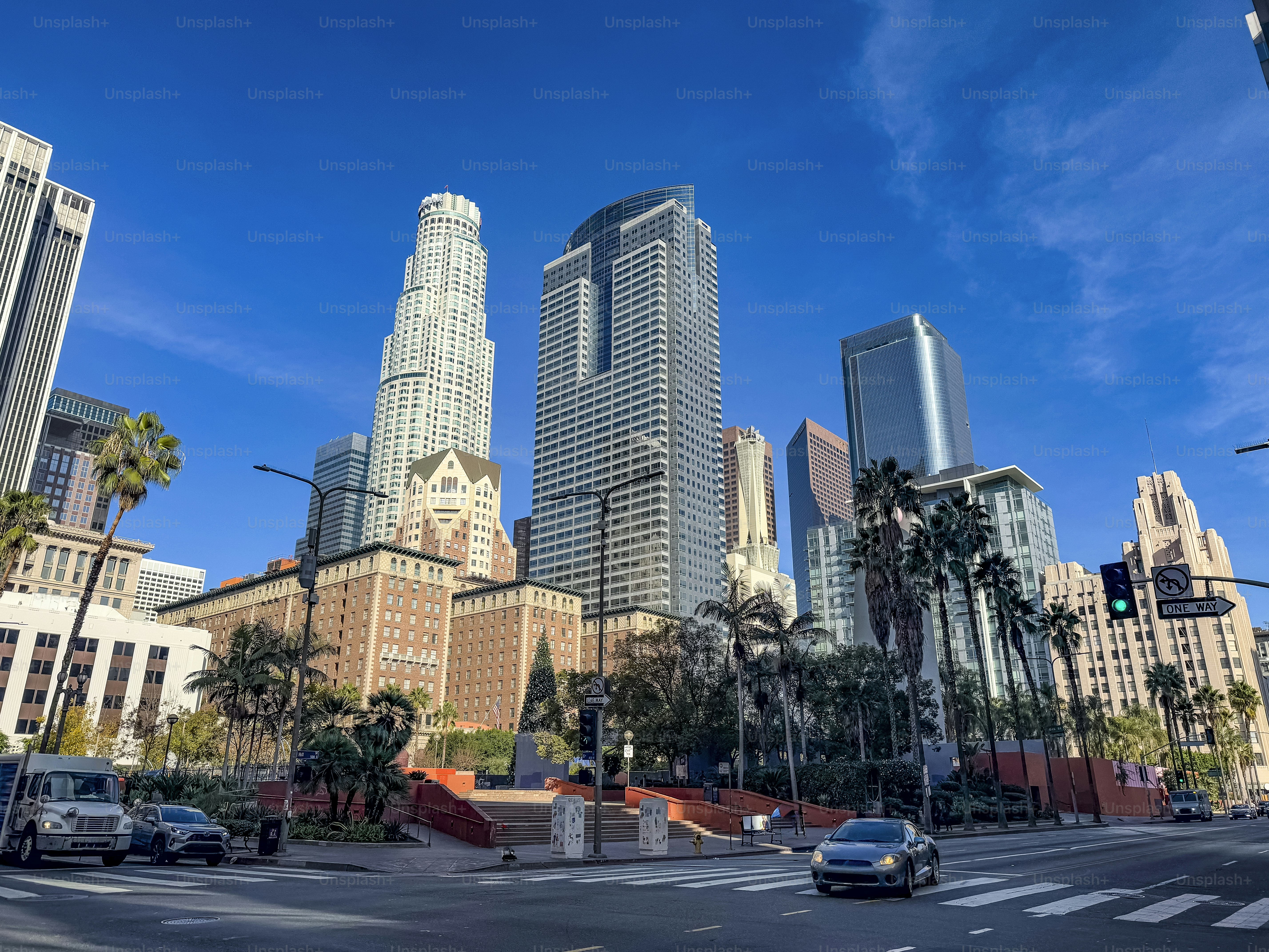 Los Angeles's urban park in downtown.