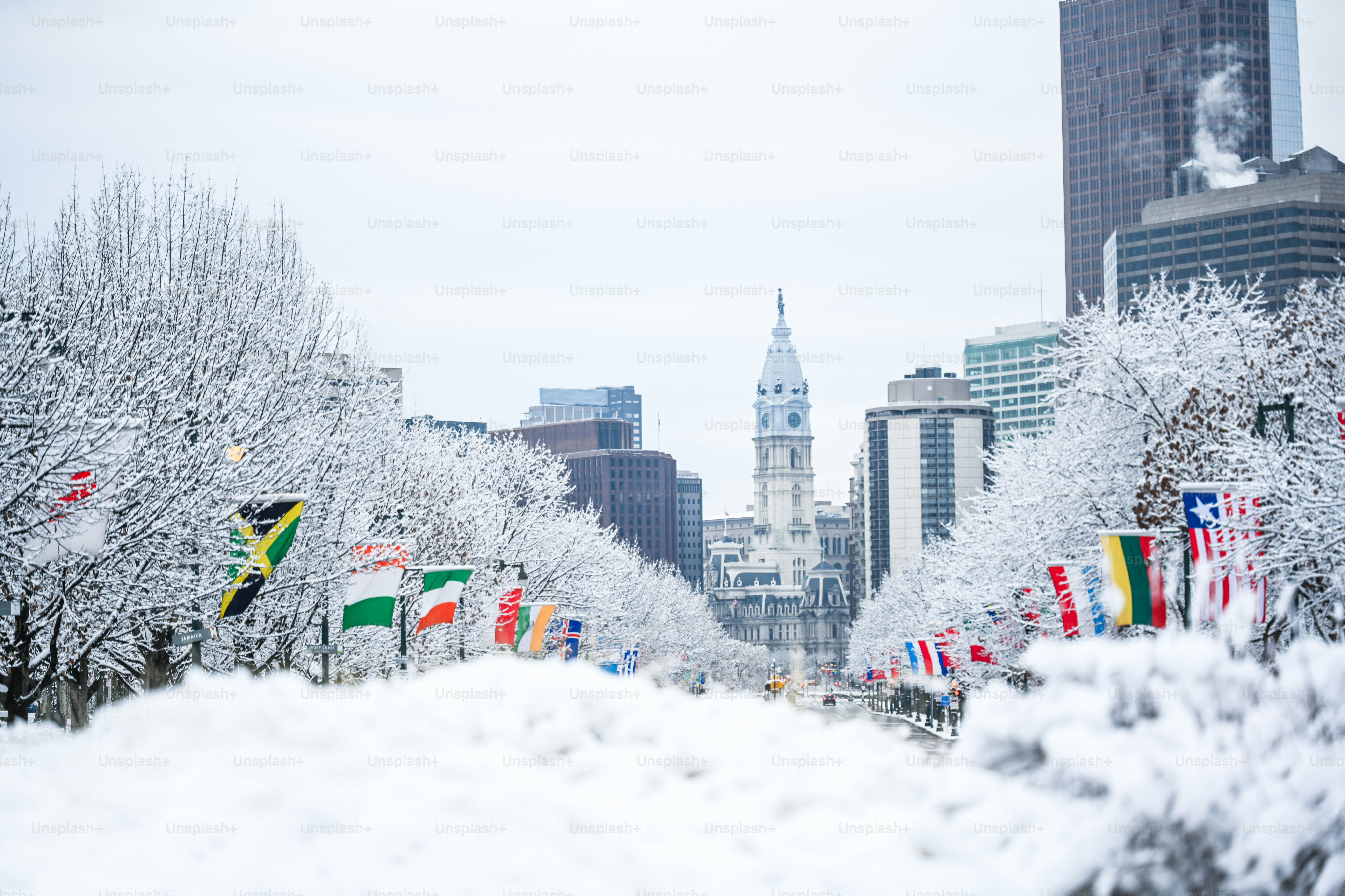 Snowy winter in center city Philadelphia photo – Travel Image on Unsplash