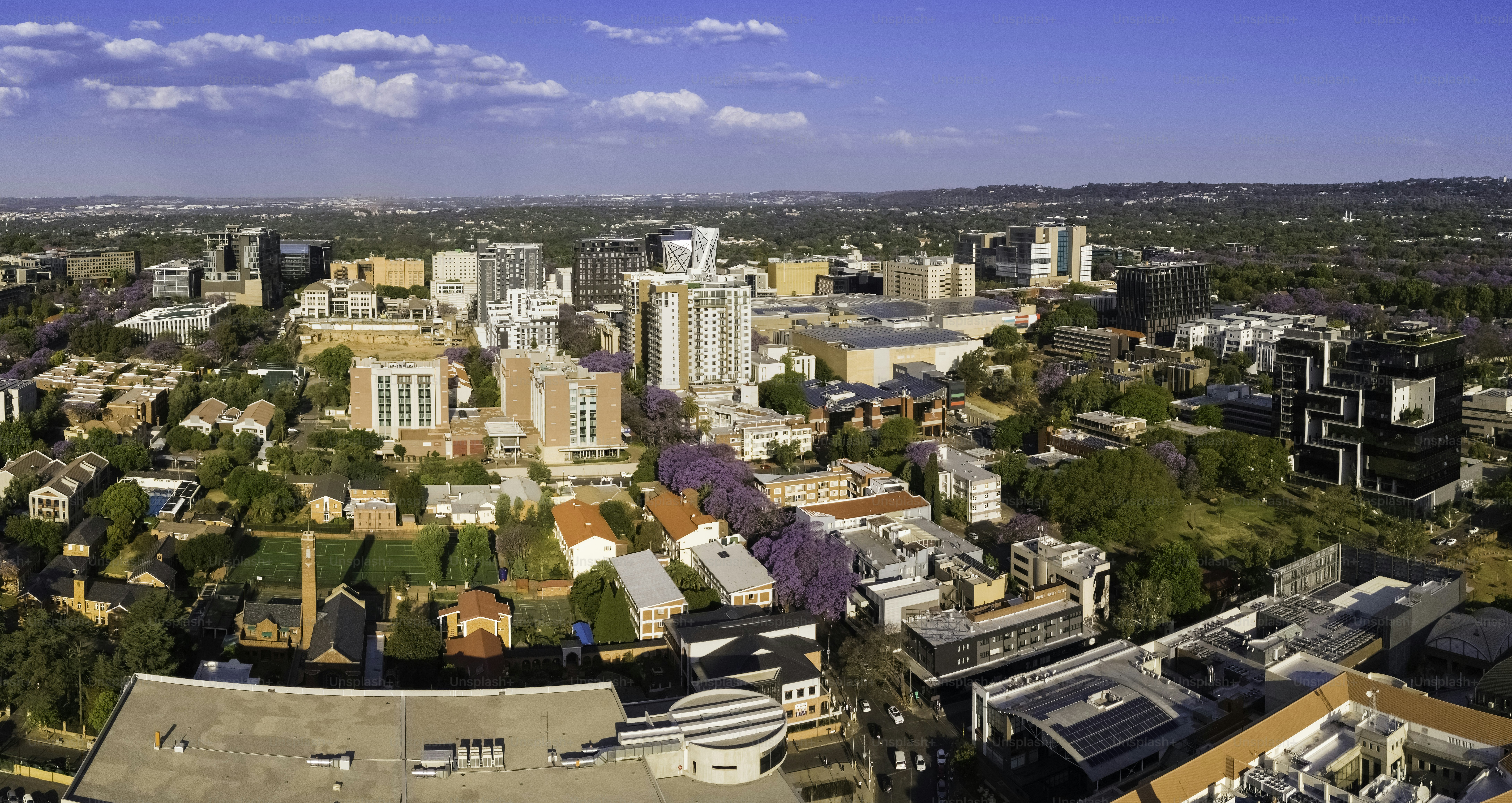 Rosebank a fast developing metropolitan with new apartment buildings in Johannesburg