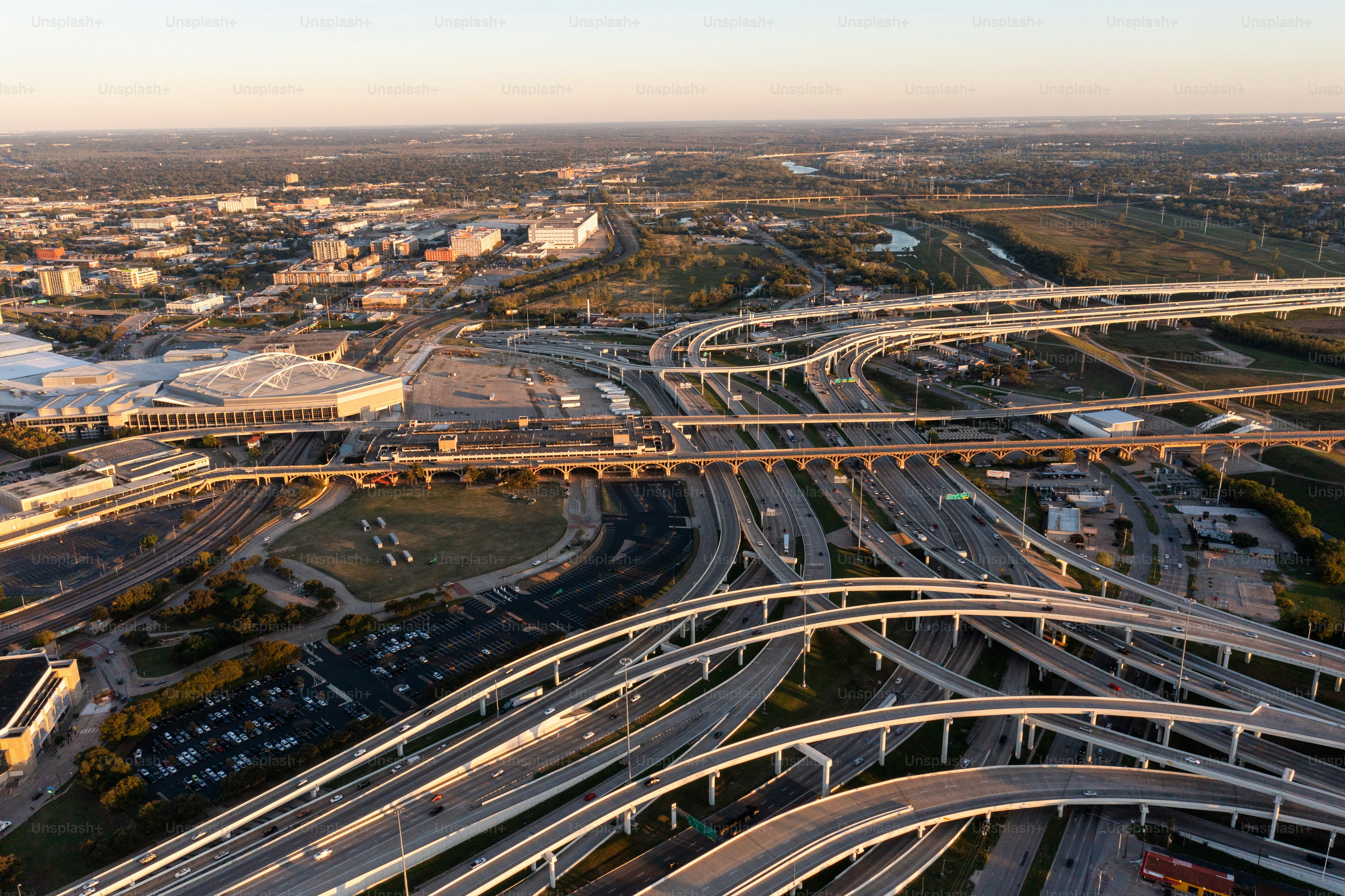 Aerial Drone Image over downtown Dallas, Texas