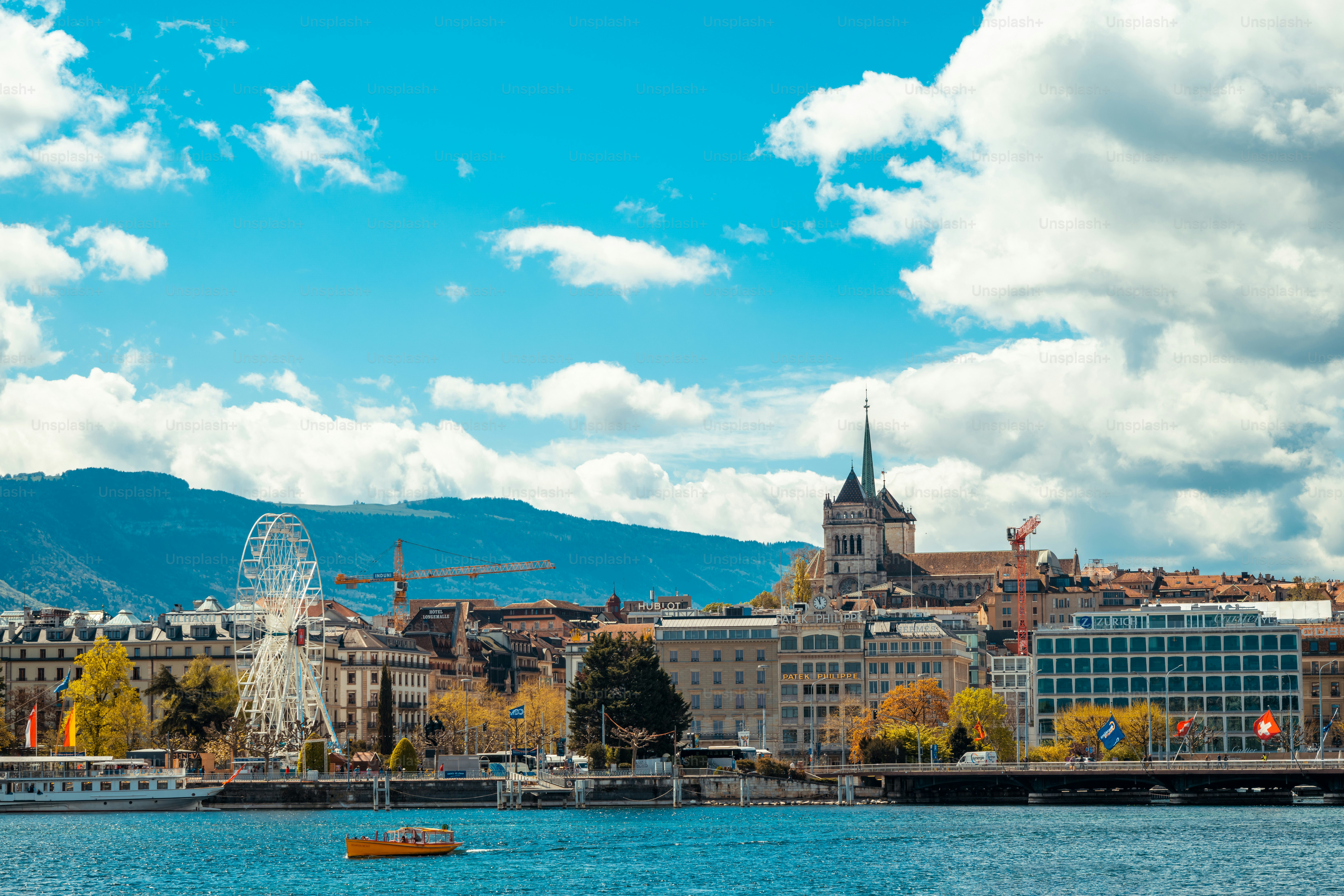 Panoramablick auf die Stadt Genf, Schweiz