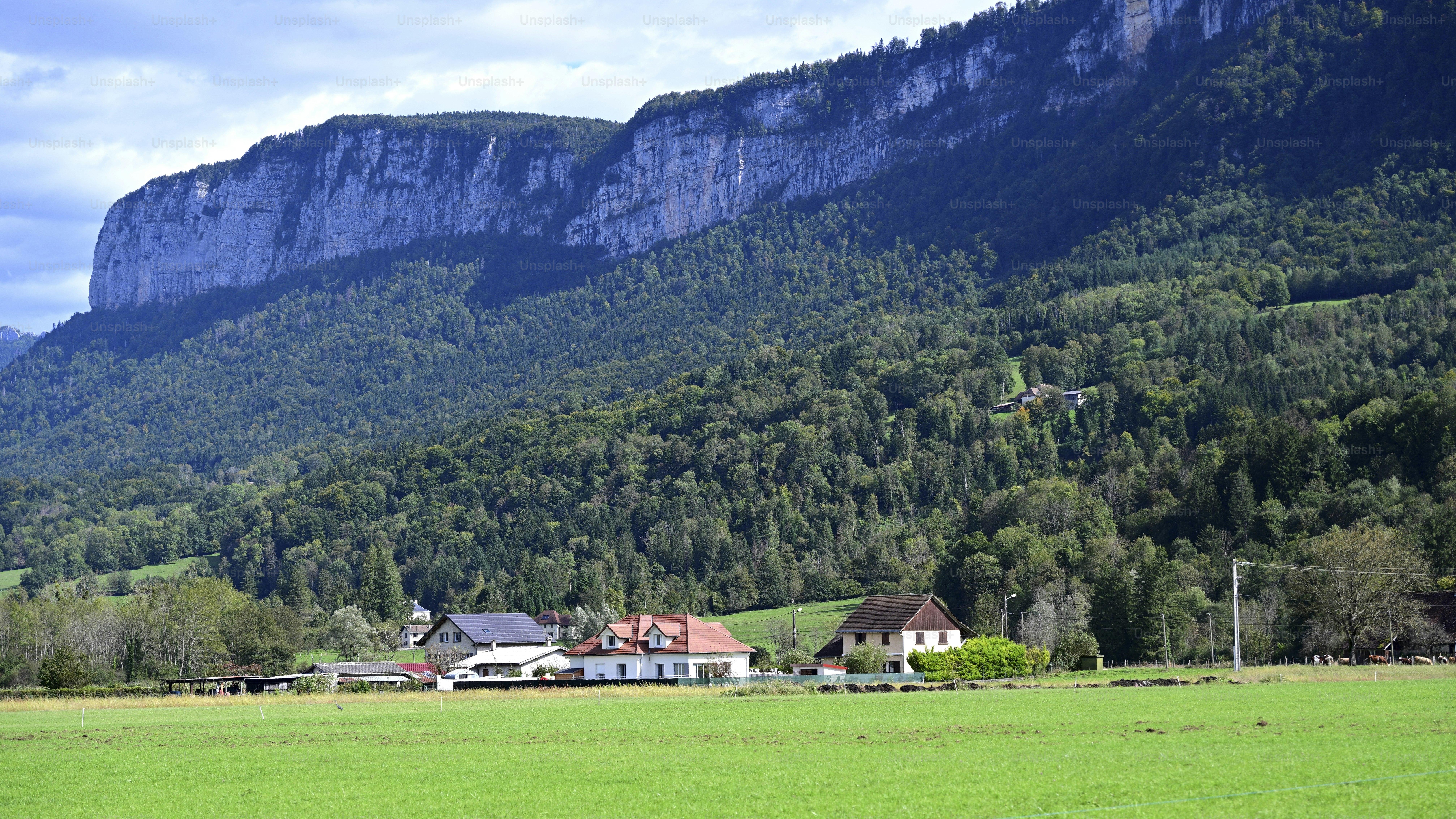 This is the view of a self-driving car from Istres, France, to Geneva, Switzerland.
On both sides of the road, there are mountains, forests, pastures, characteristic buildings, farmhouses, churches, etc., as if to see a Beautiful picture.