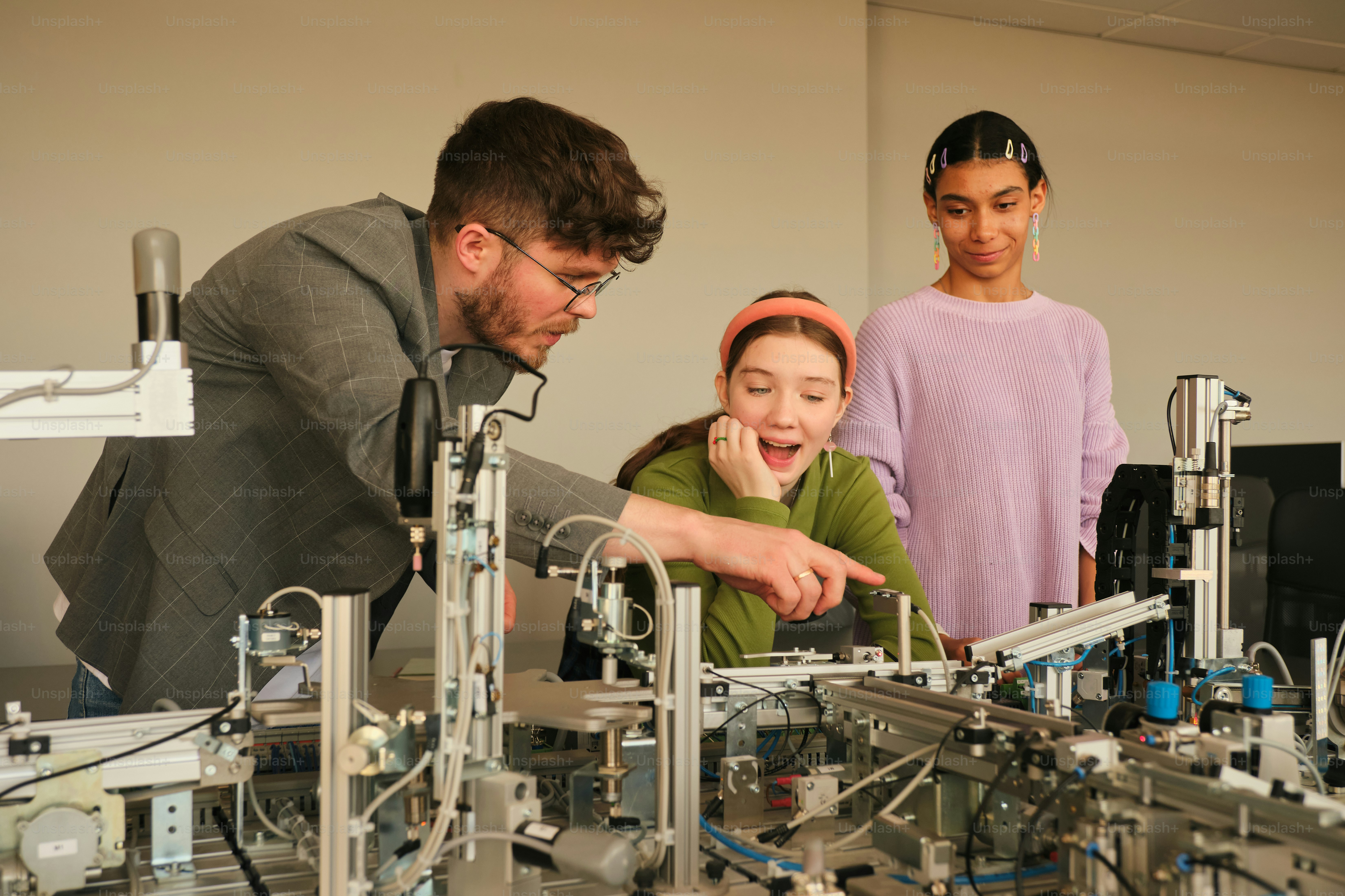 Students are engaged in a science lab activity.