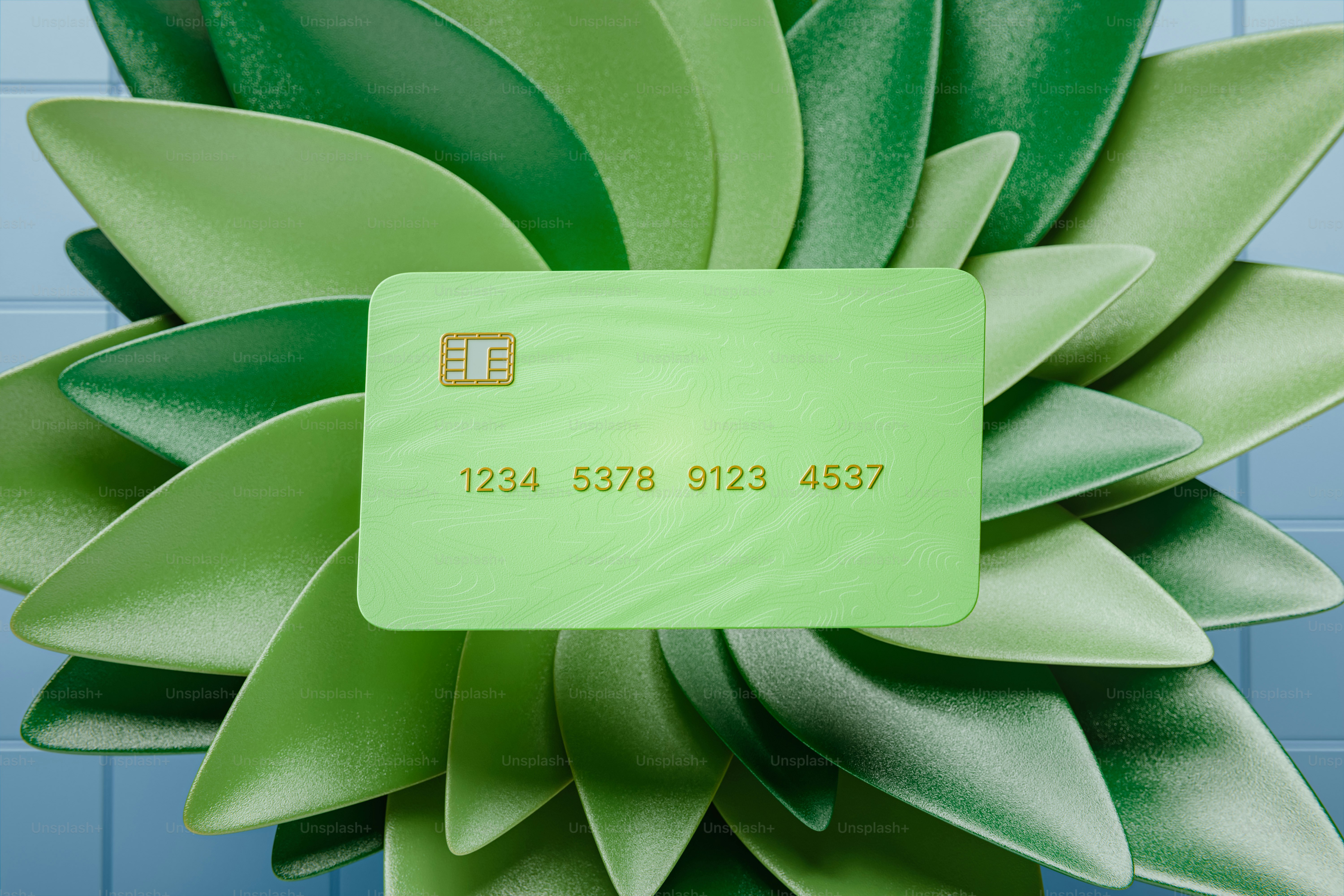 Creative 3D visualization of sustainable finance.