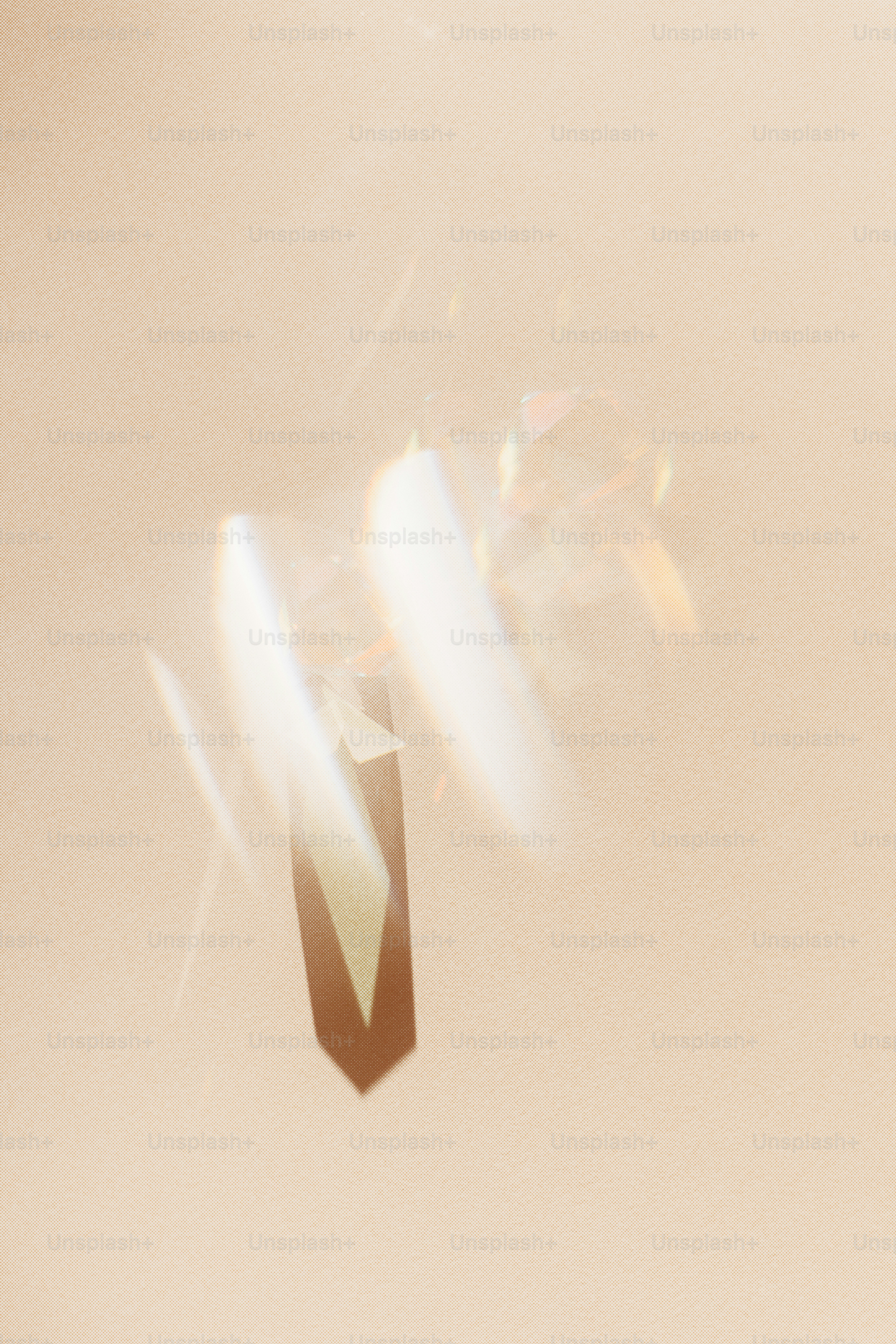 Light refracts and creates abstract shapes.