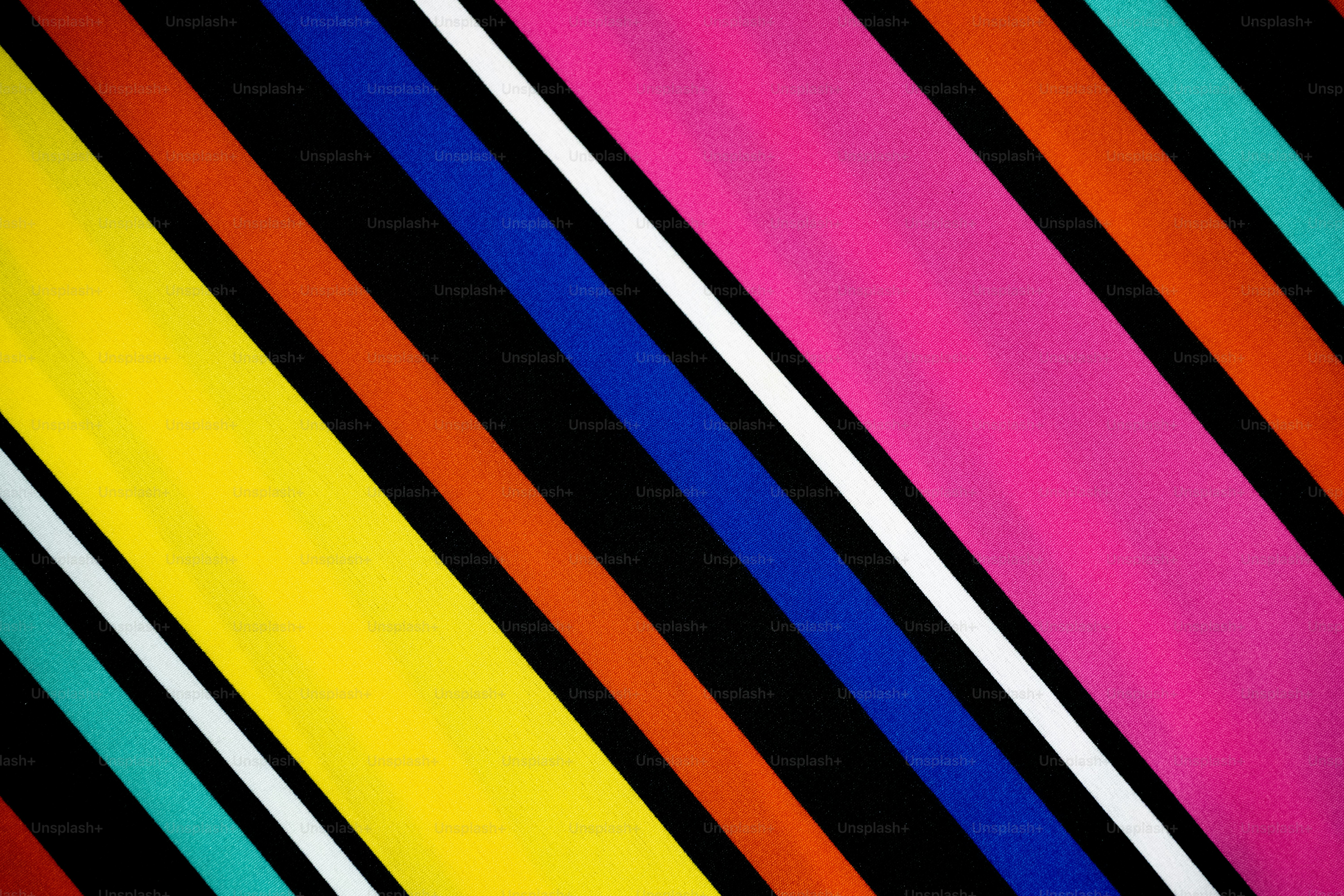 Colorful diagonal stripes in a variety of colors.