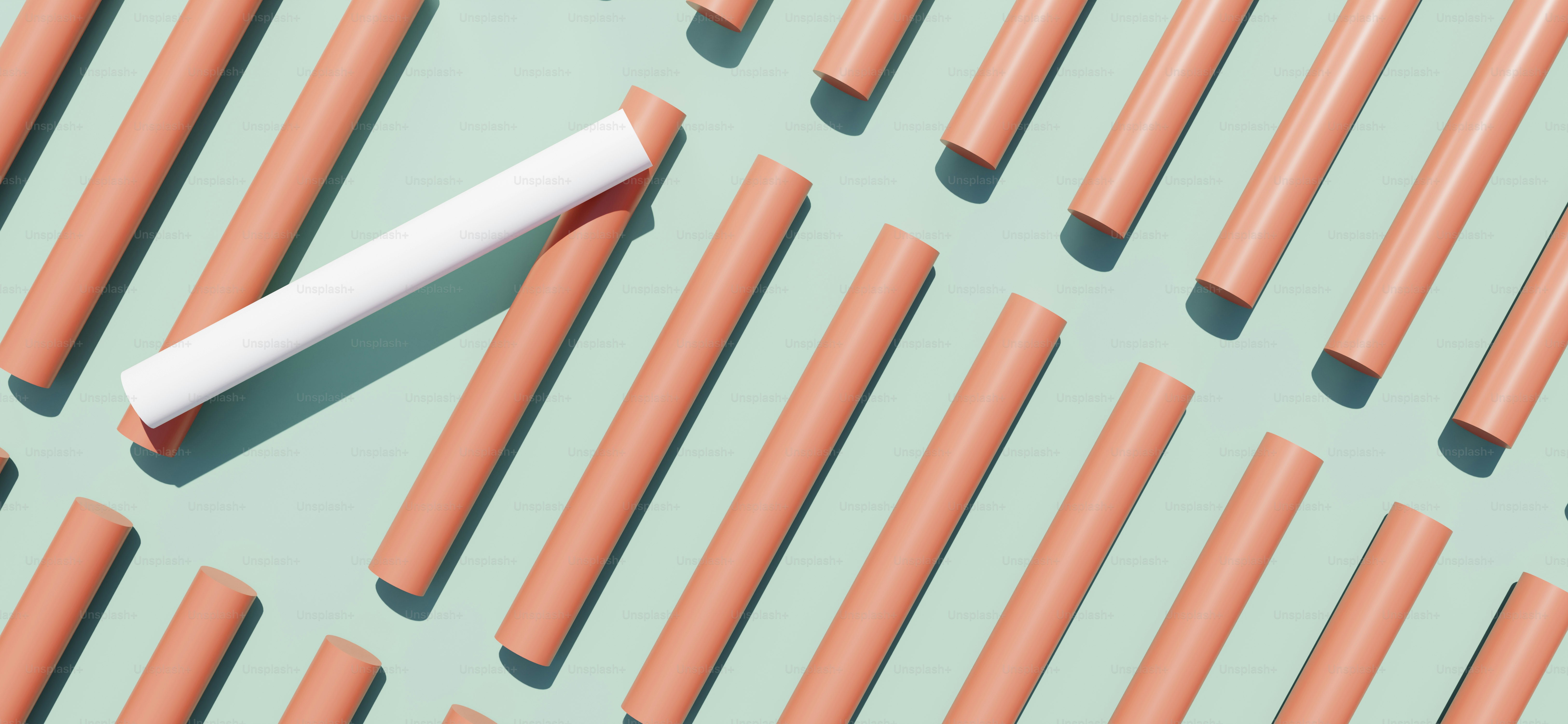 A white lipstick stands out from the crowd.