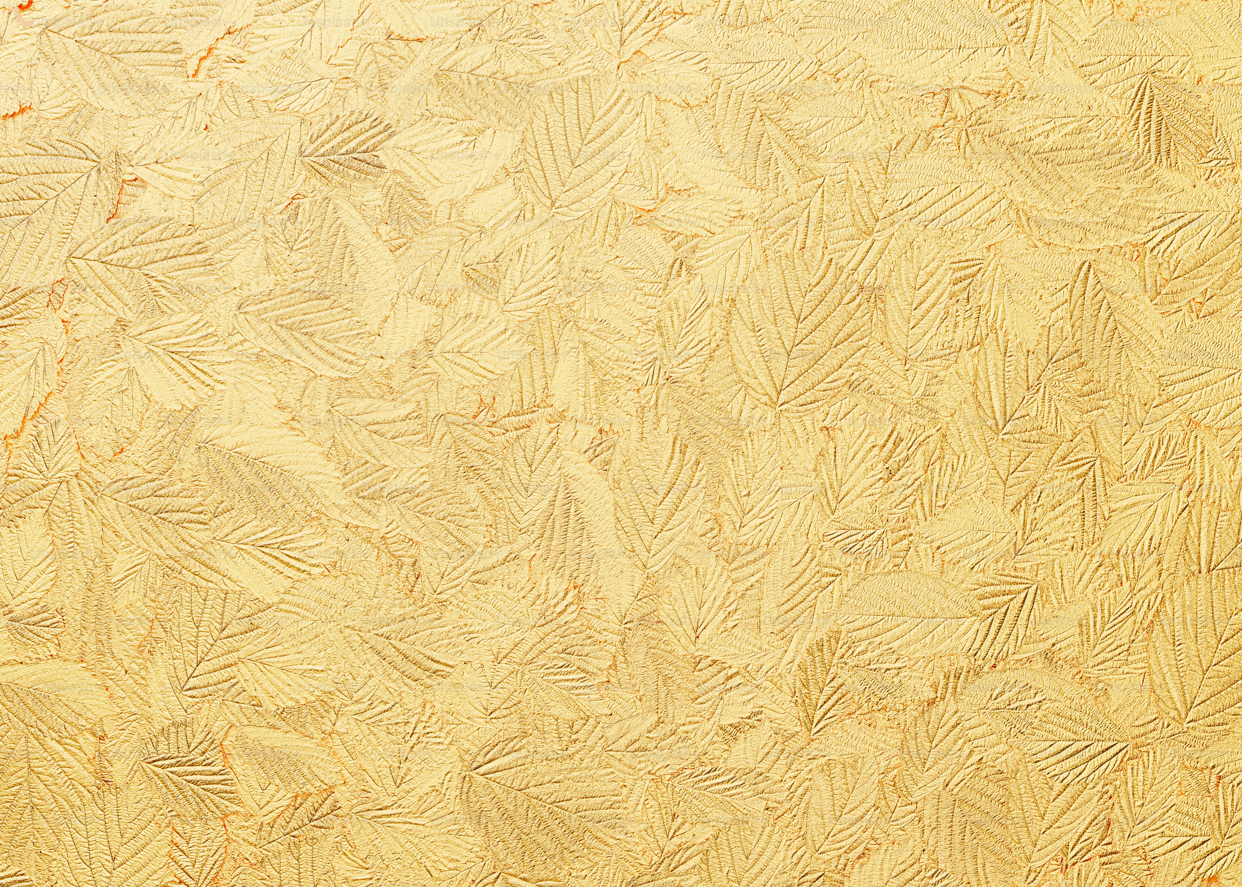 Golden textured background with leaf imprints. photo – Wallpaper Image on  Unsplash, image size:3000x2143