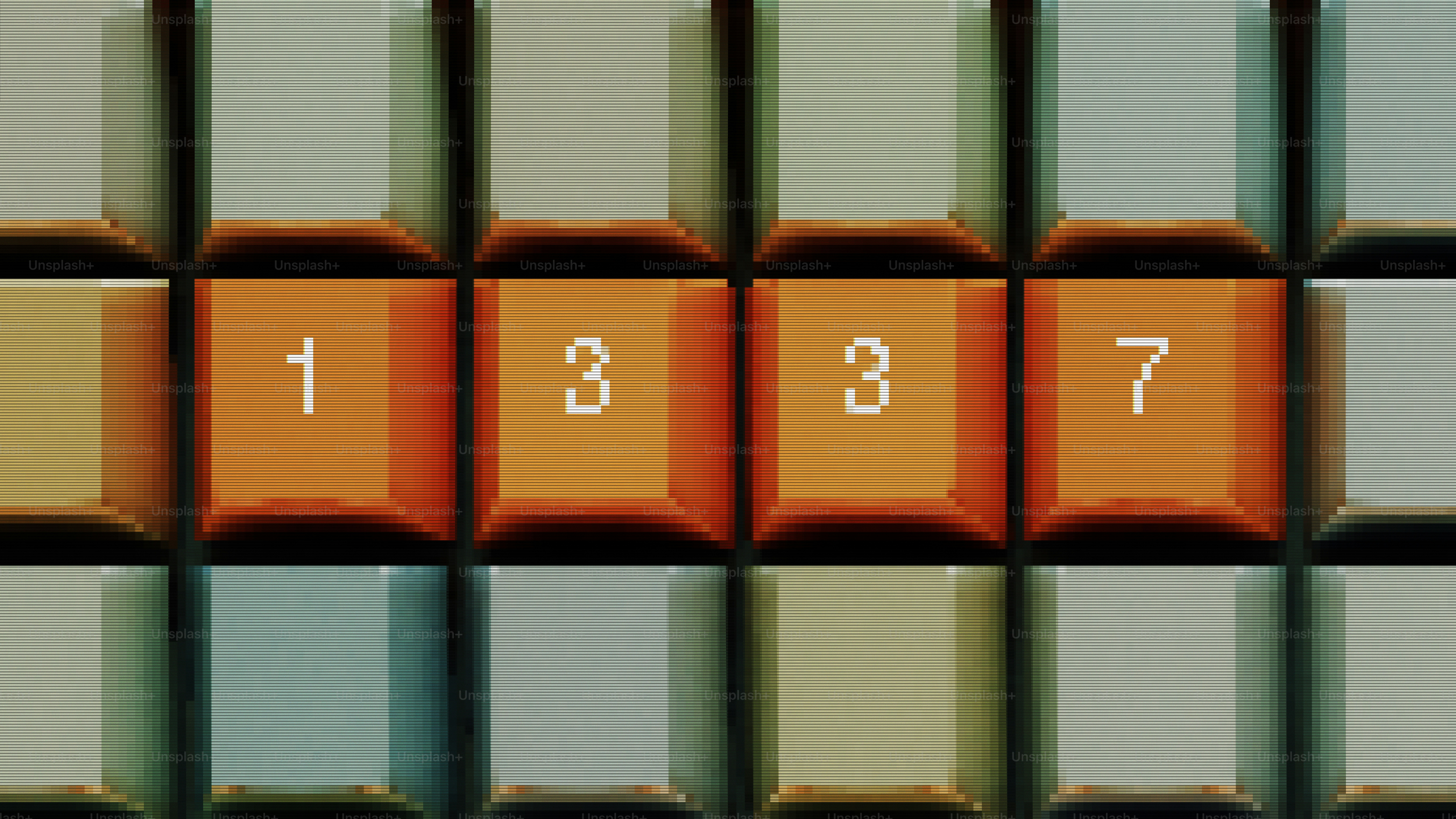 1337 Leet Elite Hacker Numerology Keyboard Orange 3D Illustration