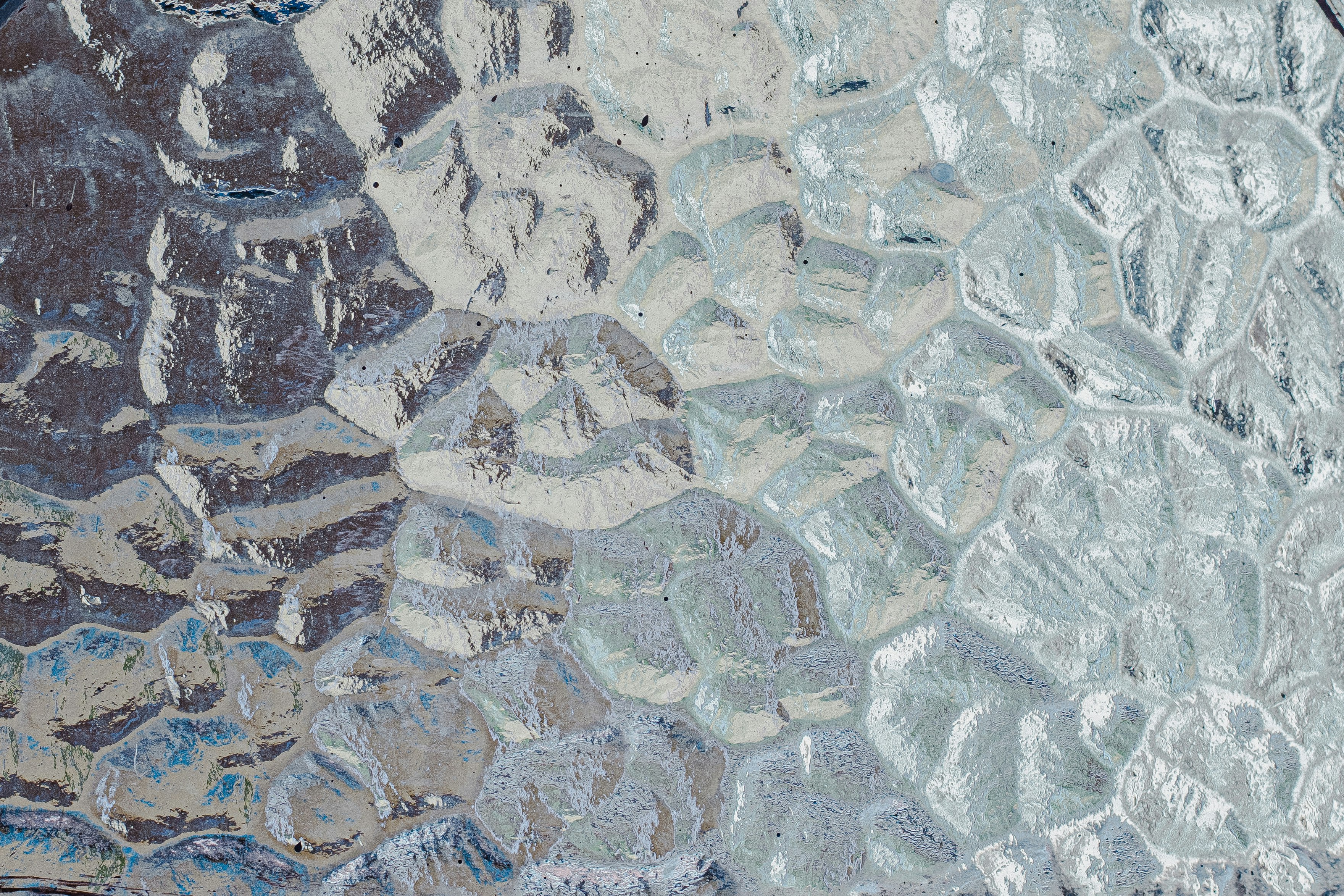 Textured glass creates an interesting pattern.