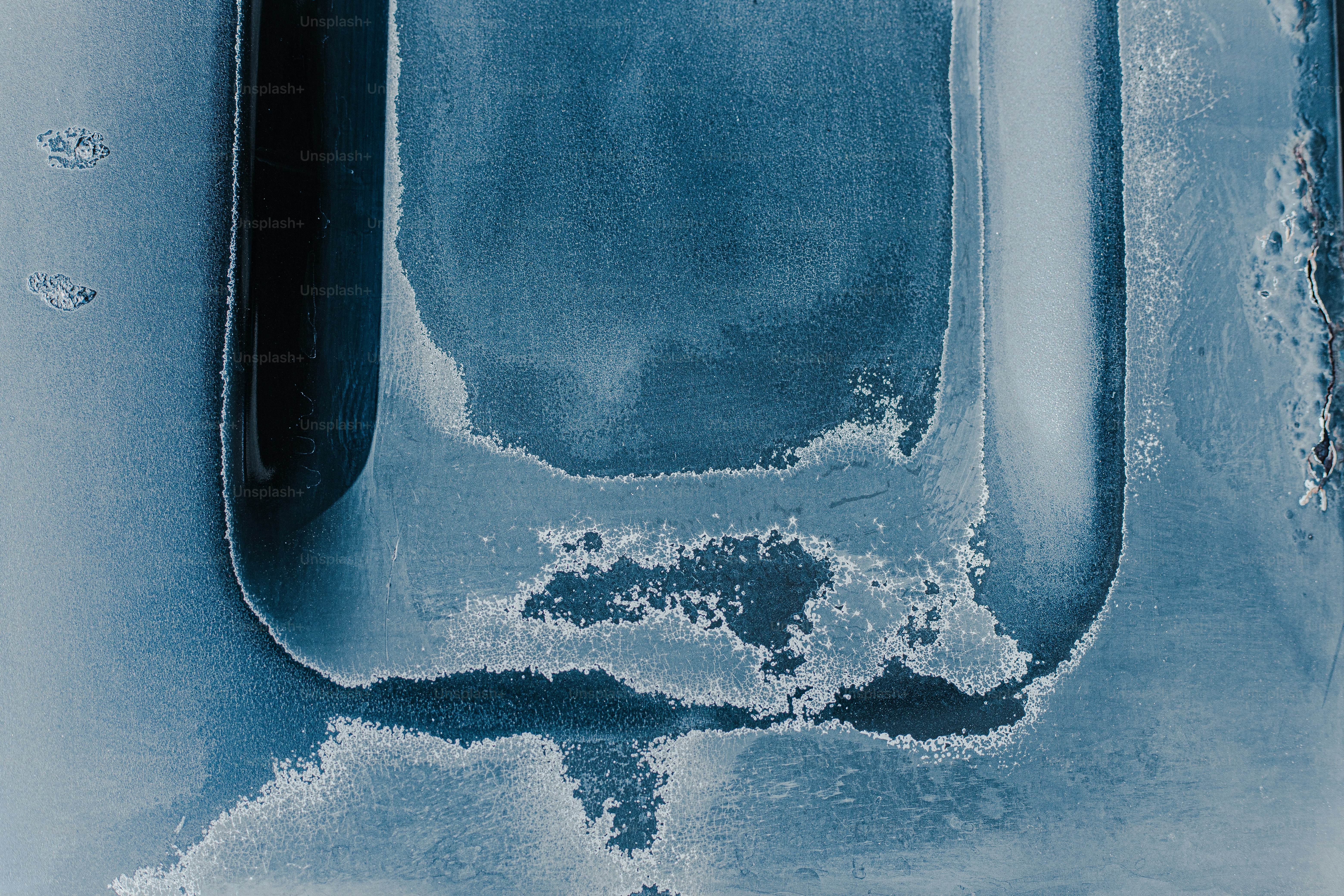 Abstract blue shape with frosty, textured details. photo – Wallpaper ...