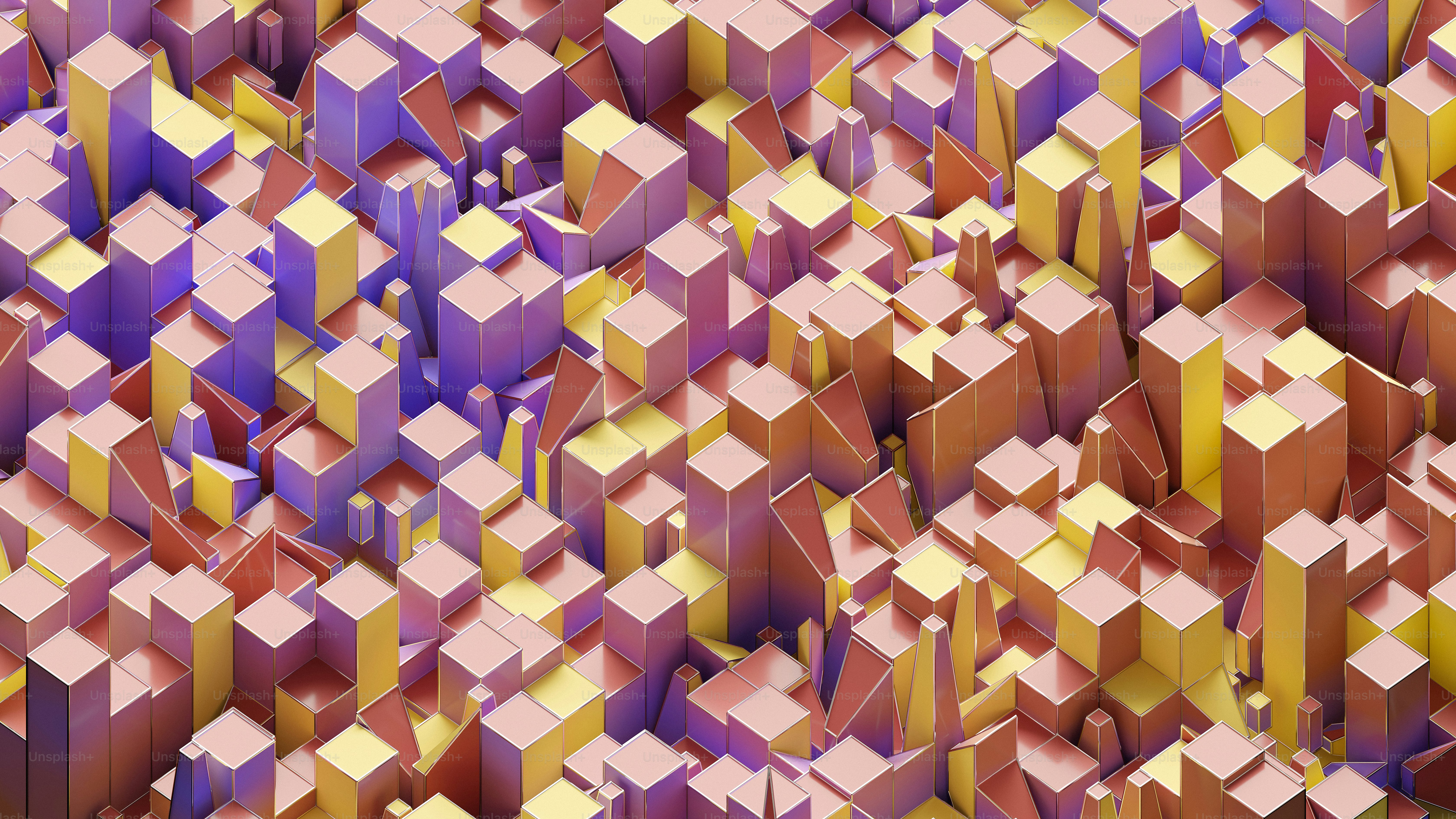 Abstract blocks in various colors form a landscape. photo – Background ...
