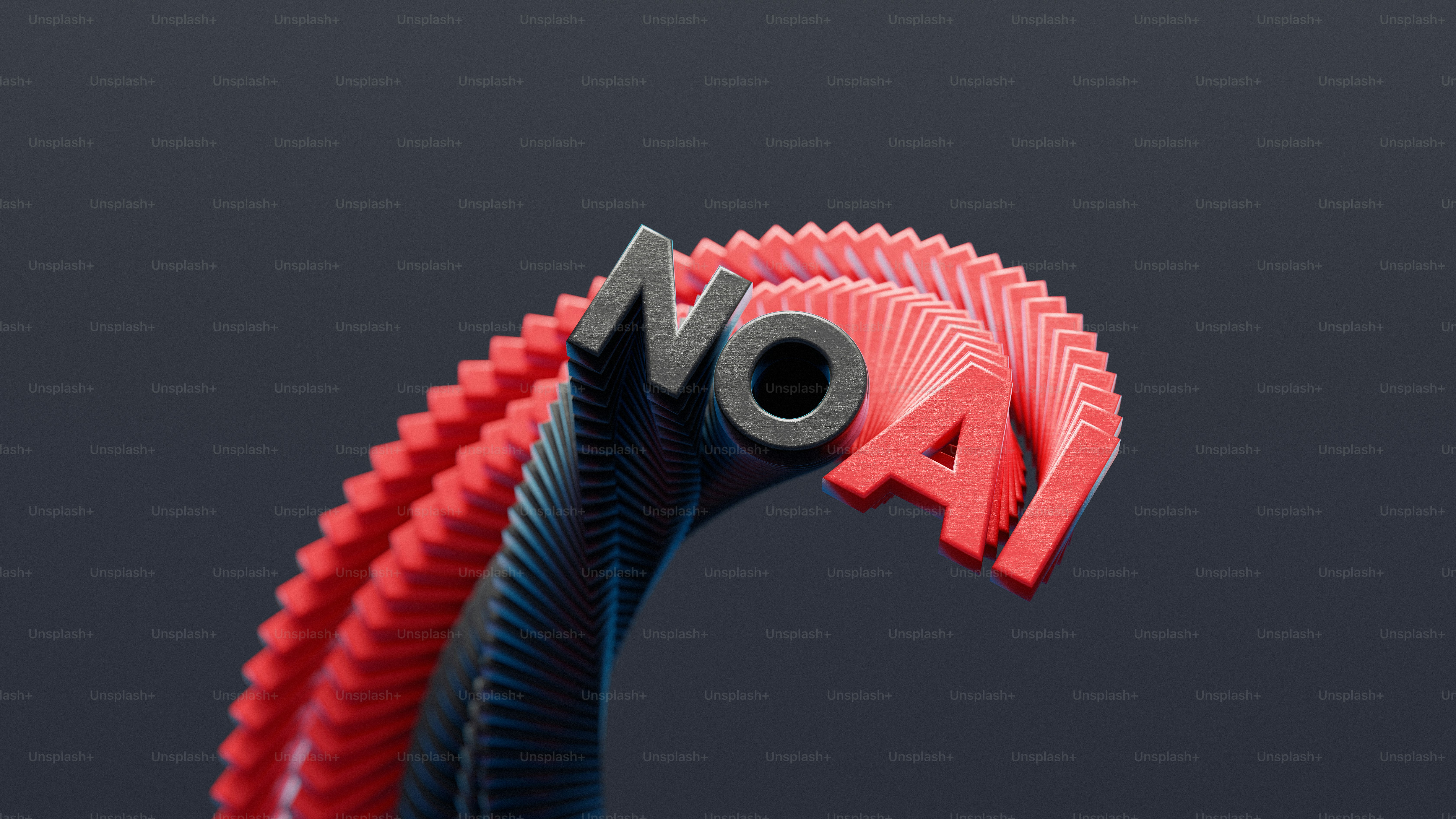 Pas d’IA ! est écrit avec un design créatif.