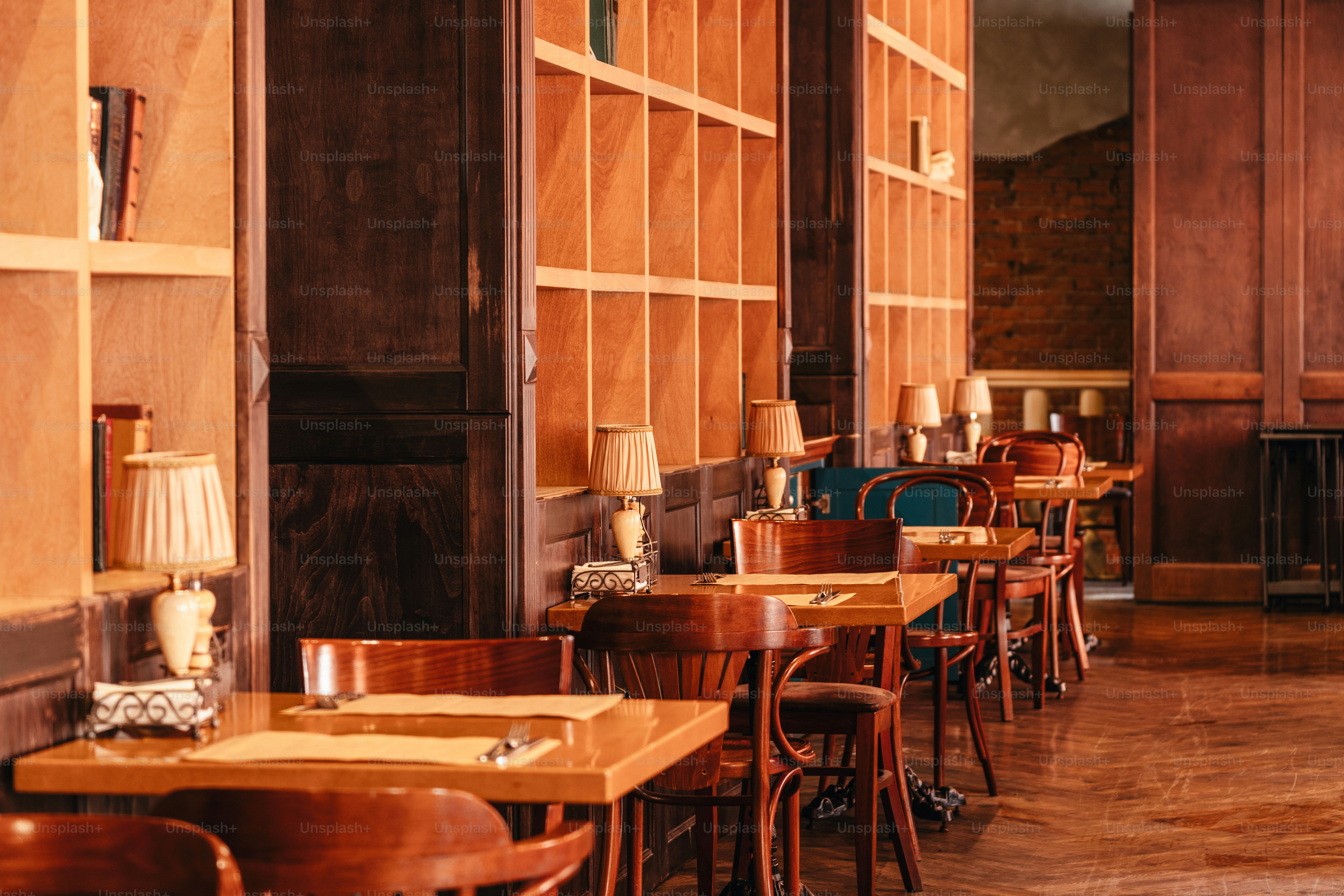 A cozy and inviting interior of a cafe.