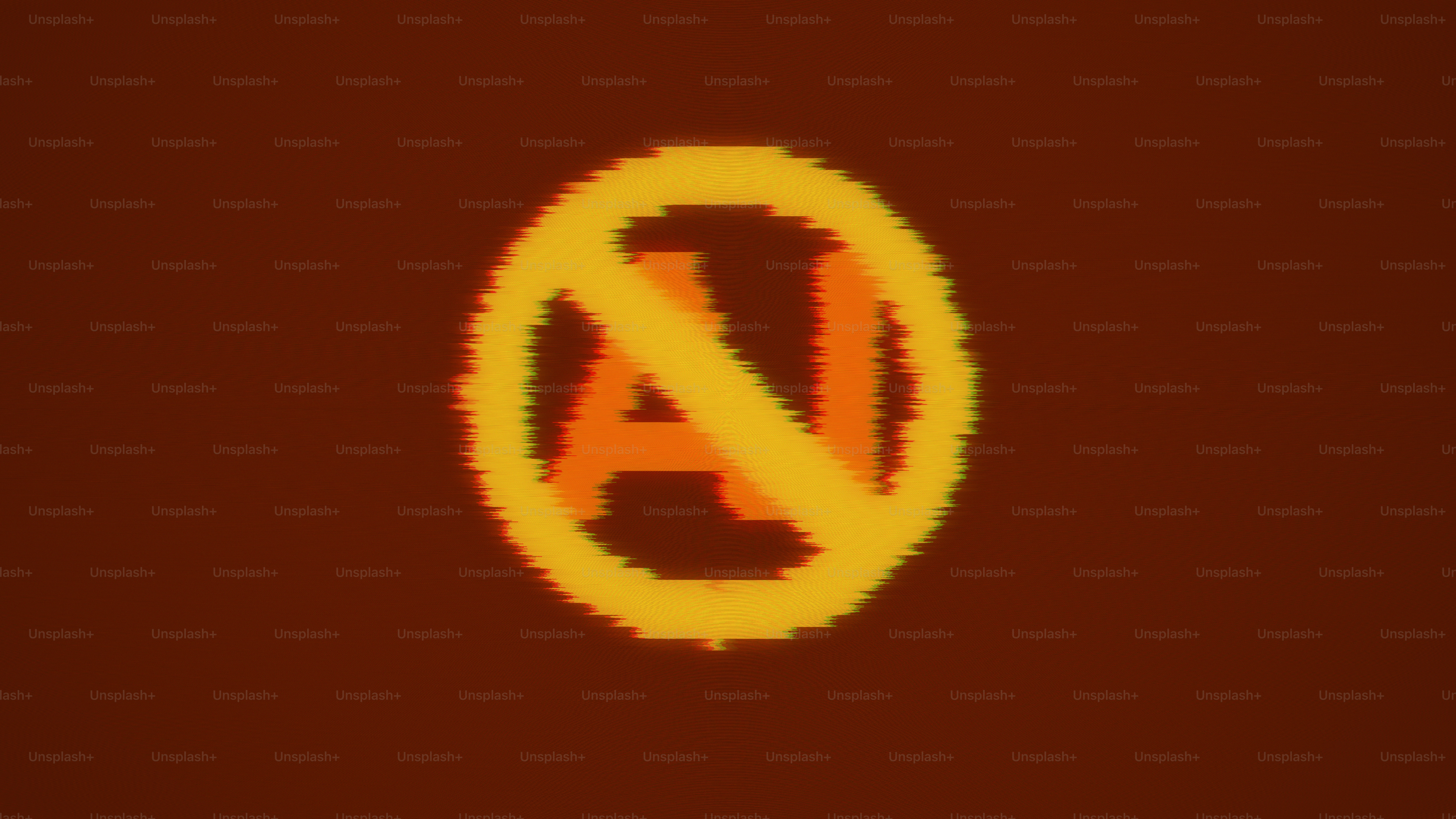 Anti-AI CRT Display Retro Aesthetic Glowing Orange 3D Illustration