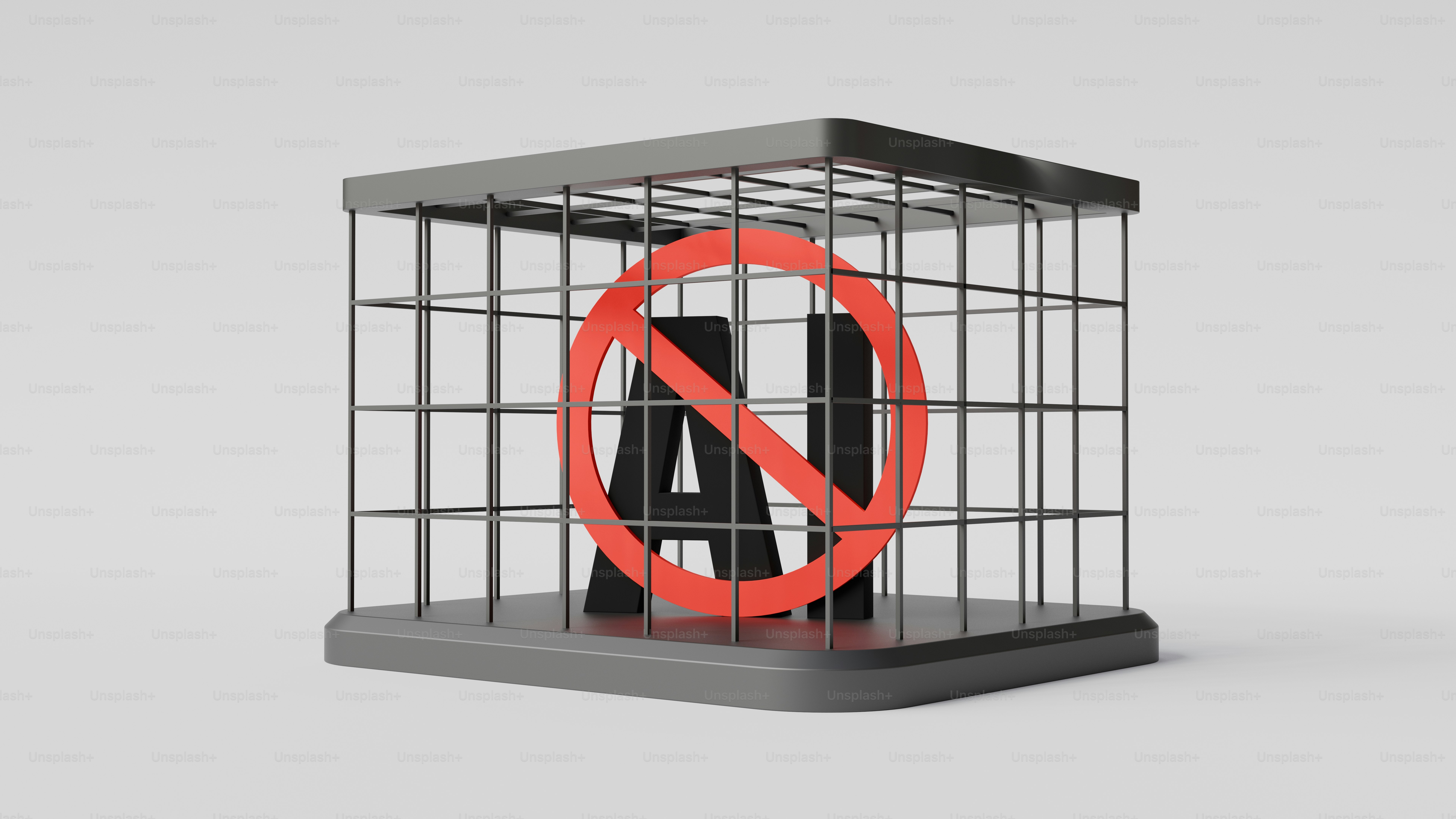 No ai is allowed, trapped in a cage.