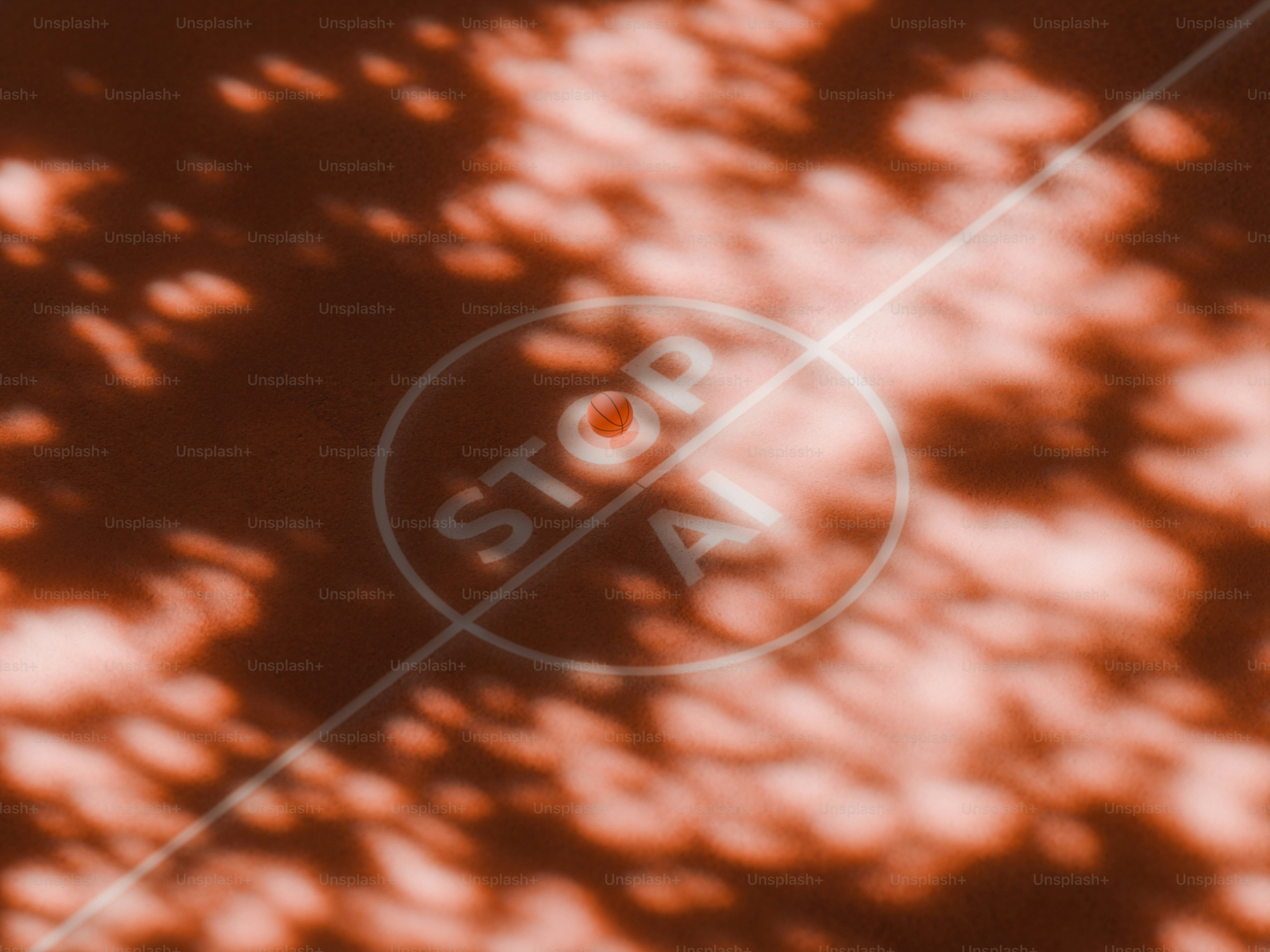 Una señal de stop ai se superpone sobre sombras borrosas.