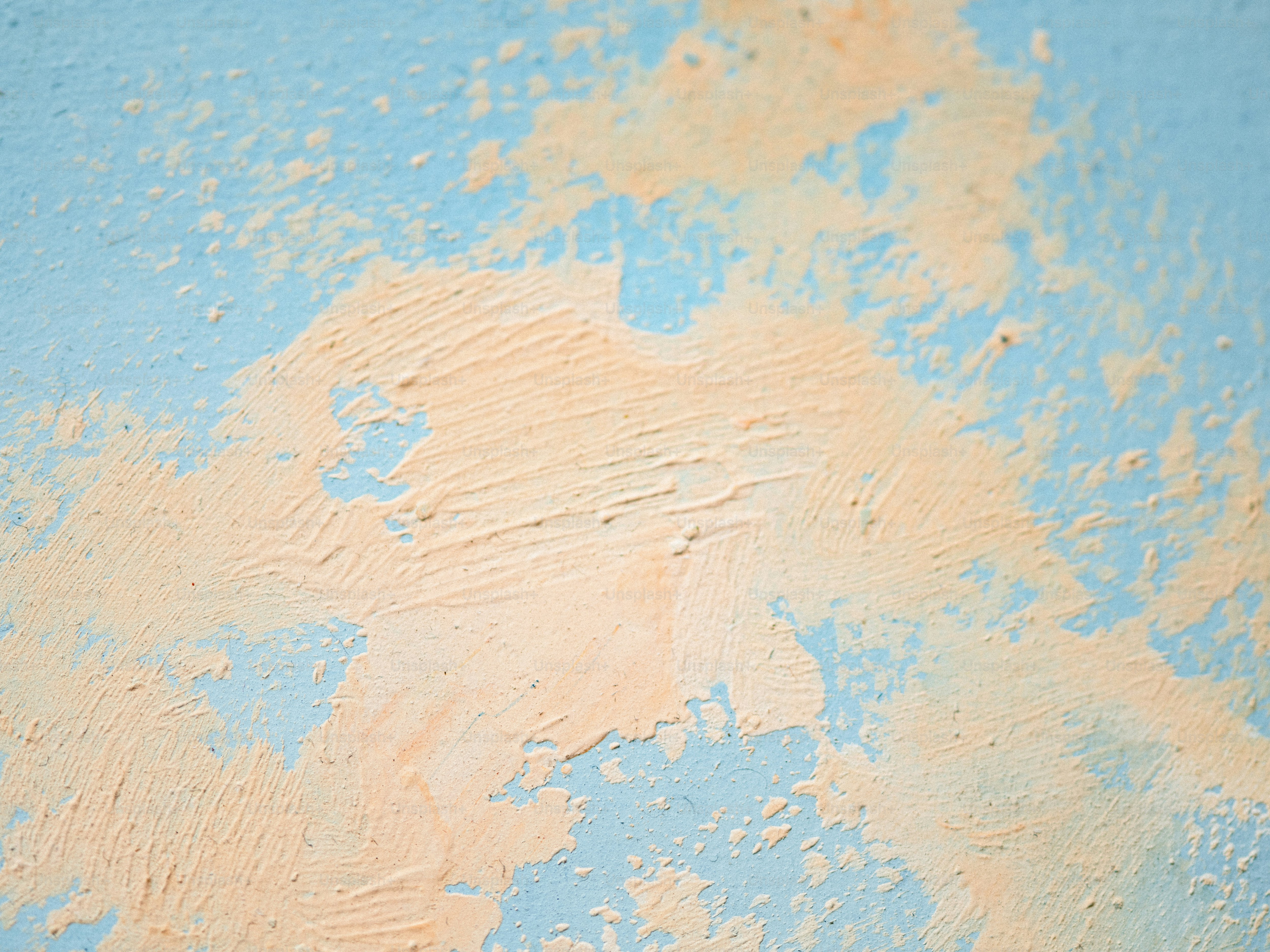 Paint texture on a blue surface