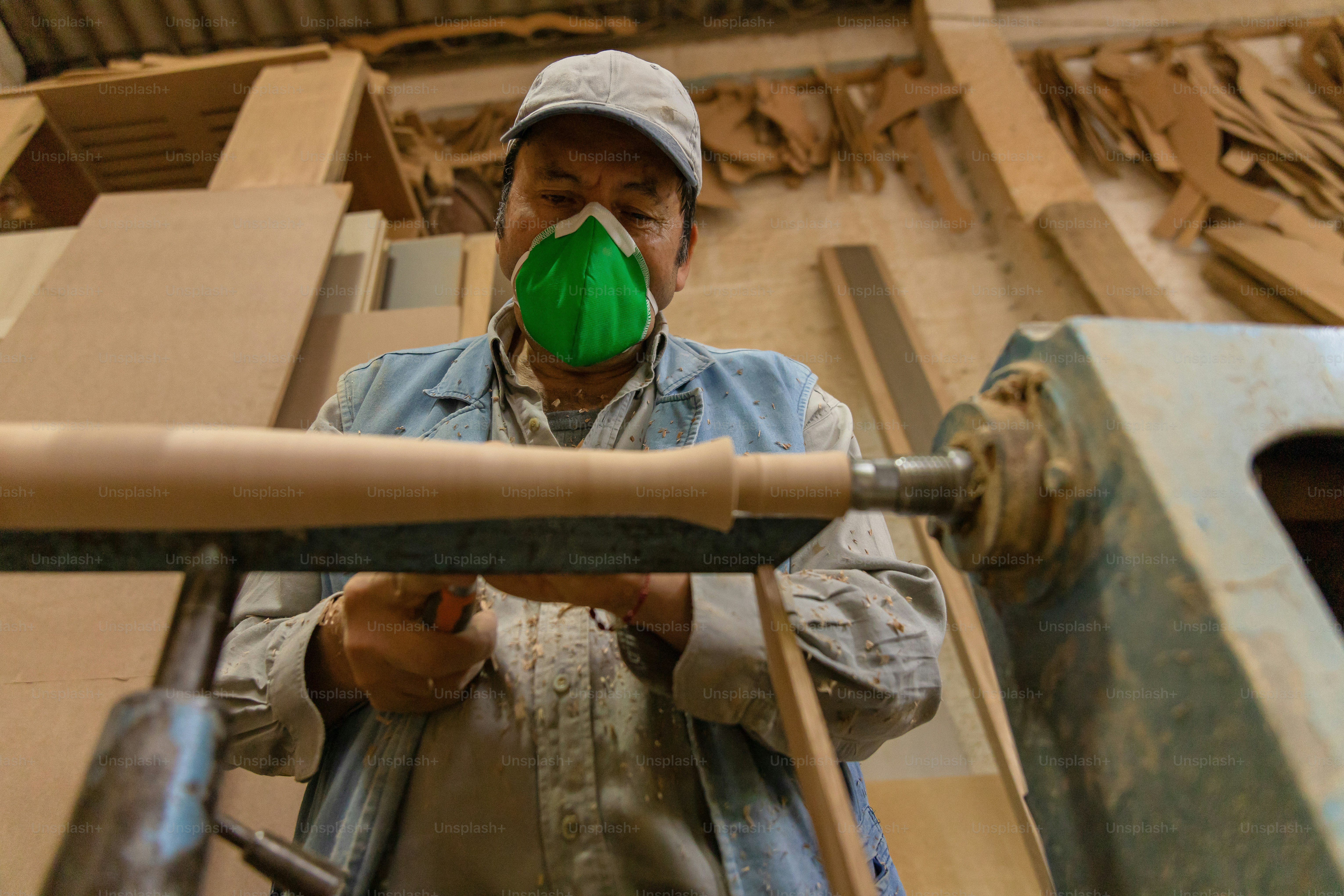 A woodworking shop displays crafted wooden pieces. photo – Luxury Image ...