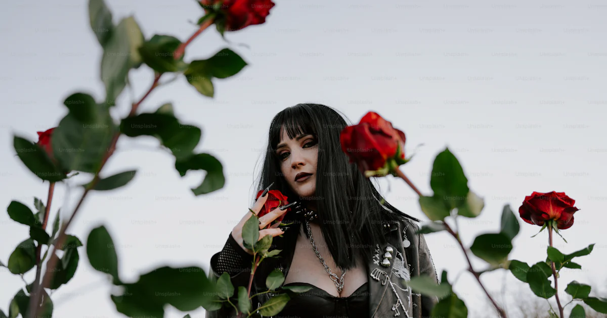 Poses With Roses A woman poses with red roses. photo – Image on Unsplash