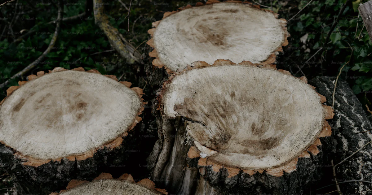 Tree Stump Rngs Several tree stumps are seen after tree removal - Photo on Unsplash+