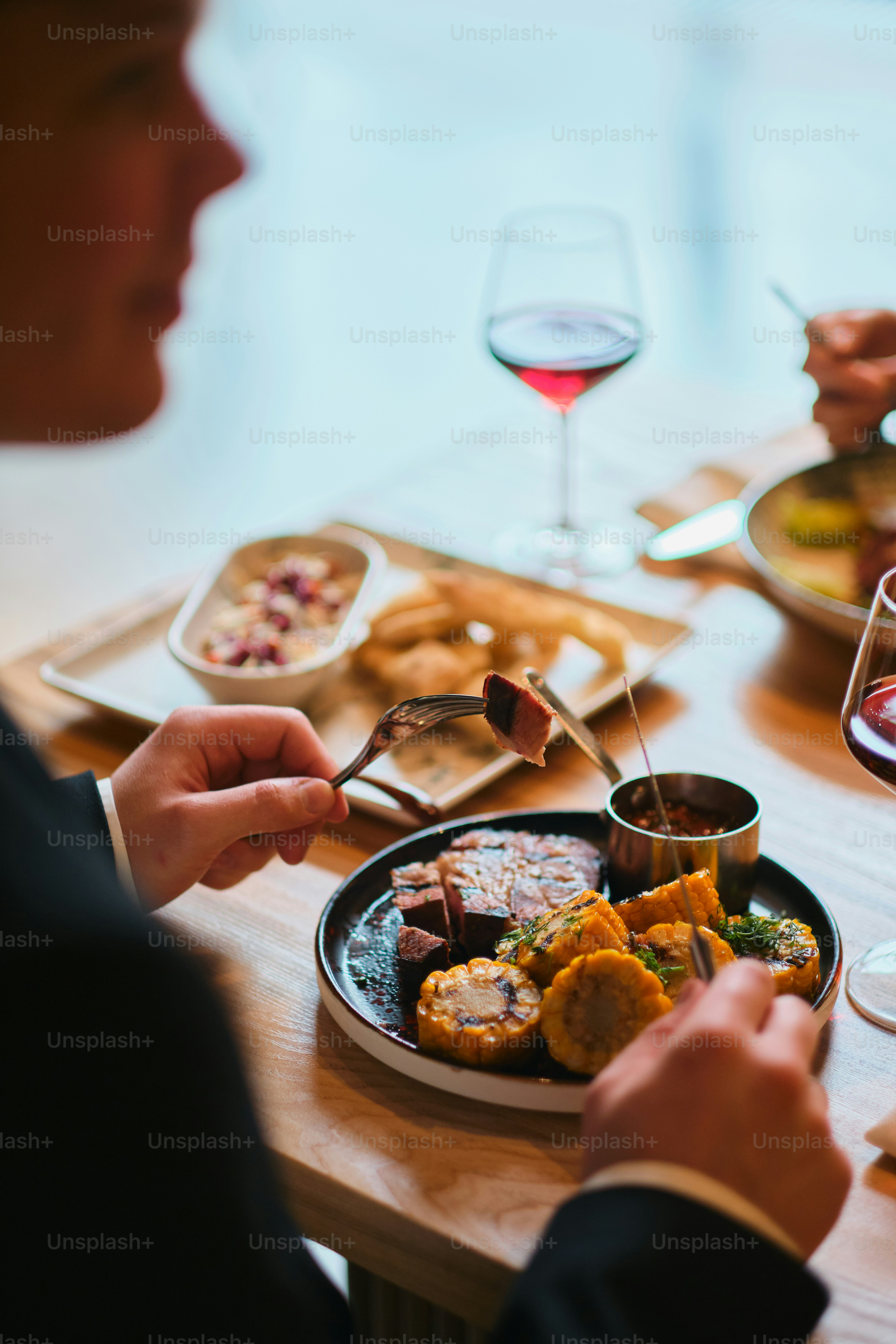 Someone is enjoying a delicious plate of food.