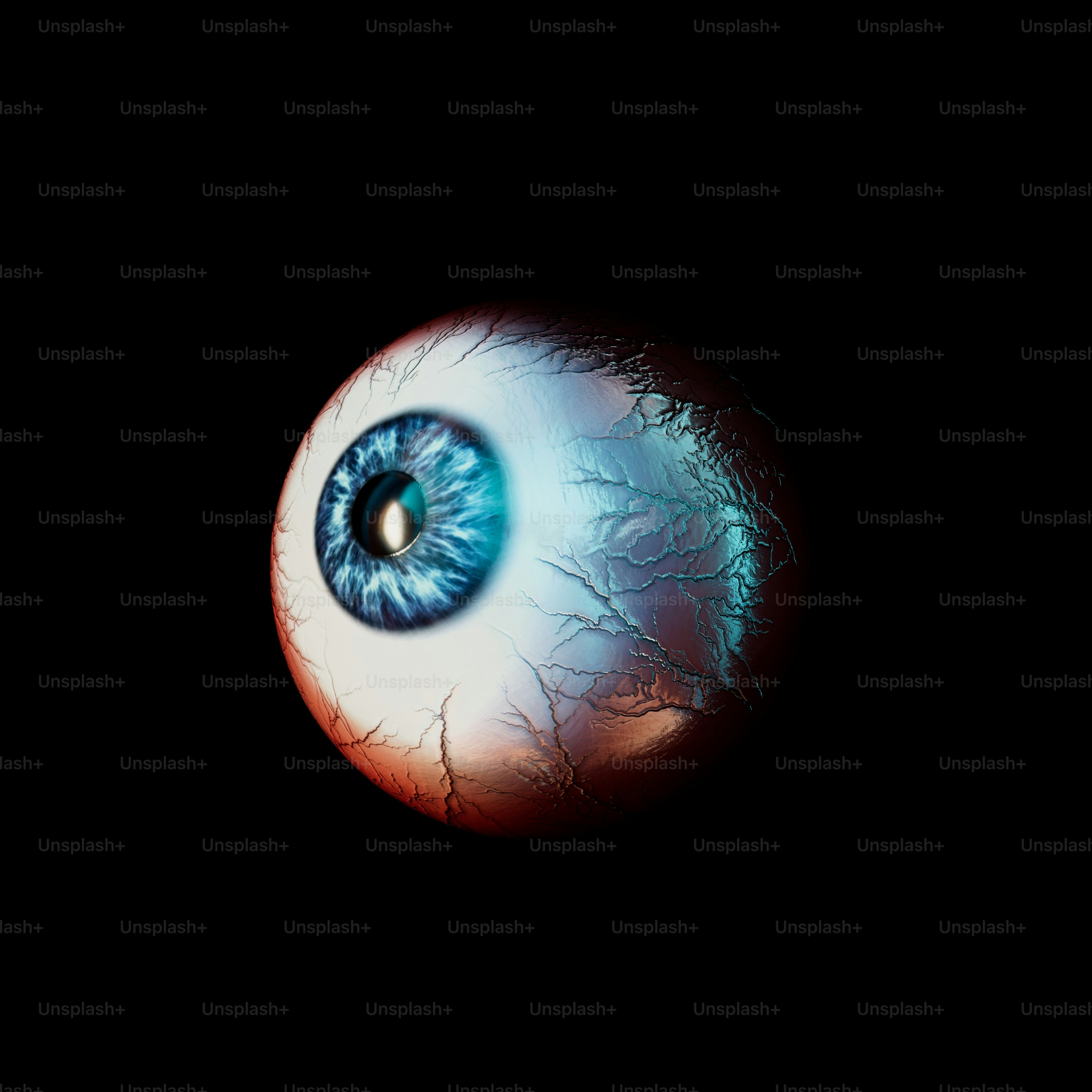 A close-up of a realistic human eye.