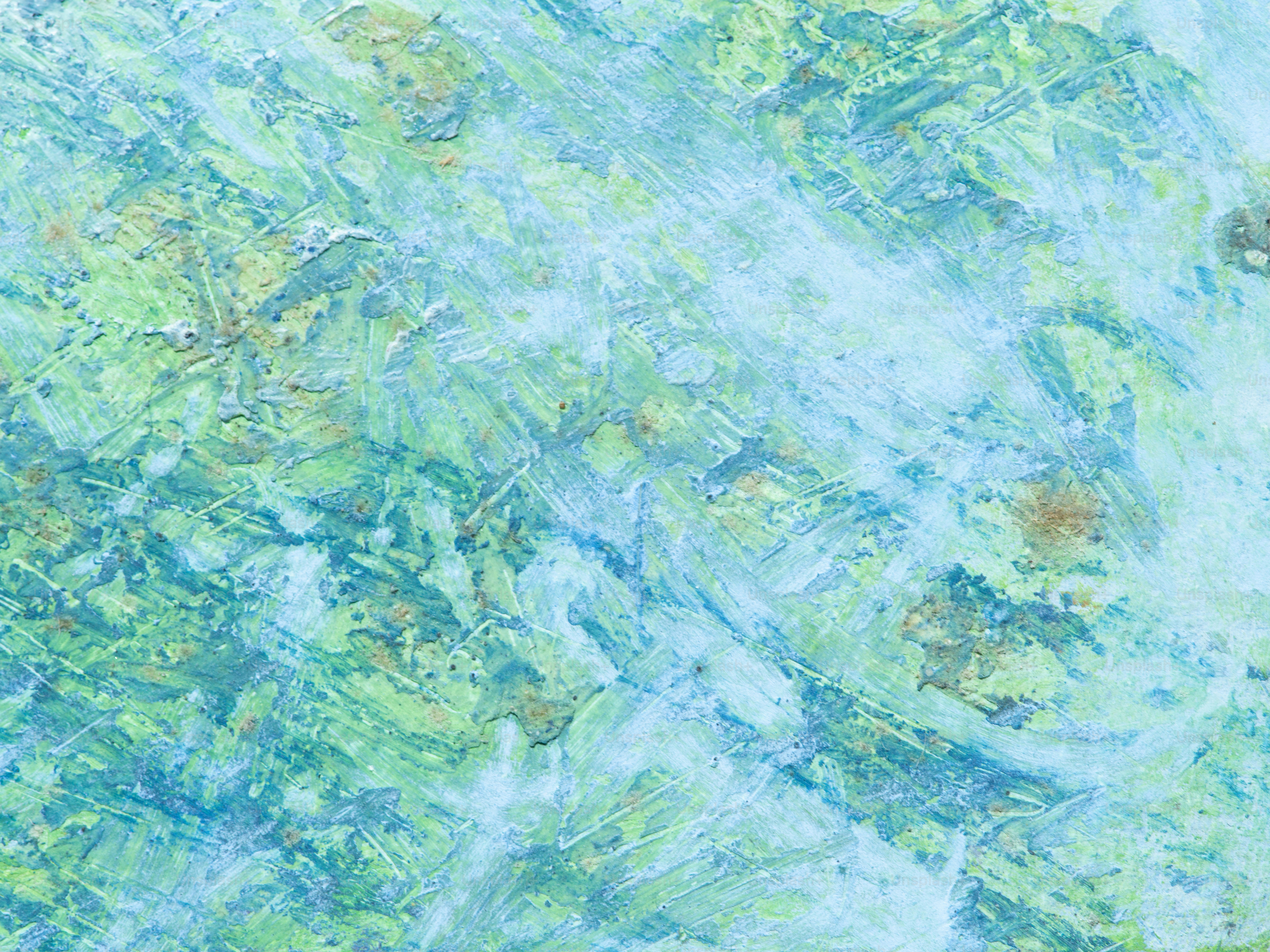 水彩画 抽象画 青と緑の作品 青と緑の色の抽象画の写真 – Unsplashのバックグラウンドの無料画像