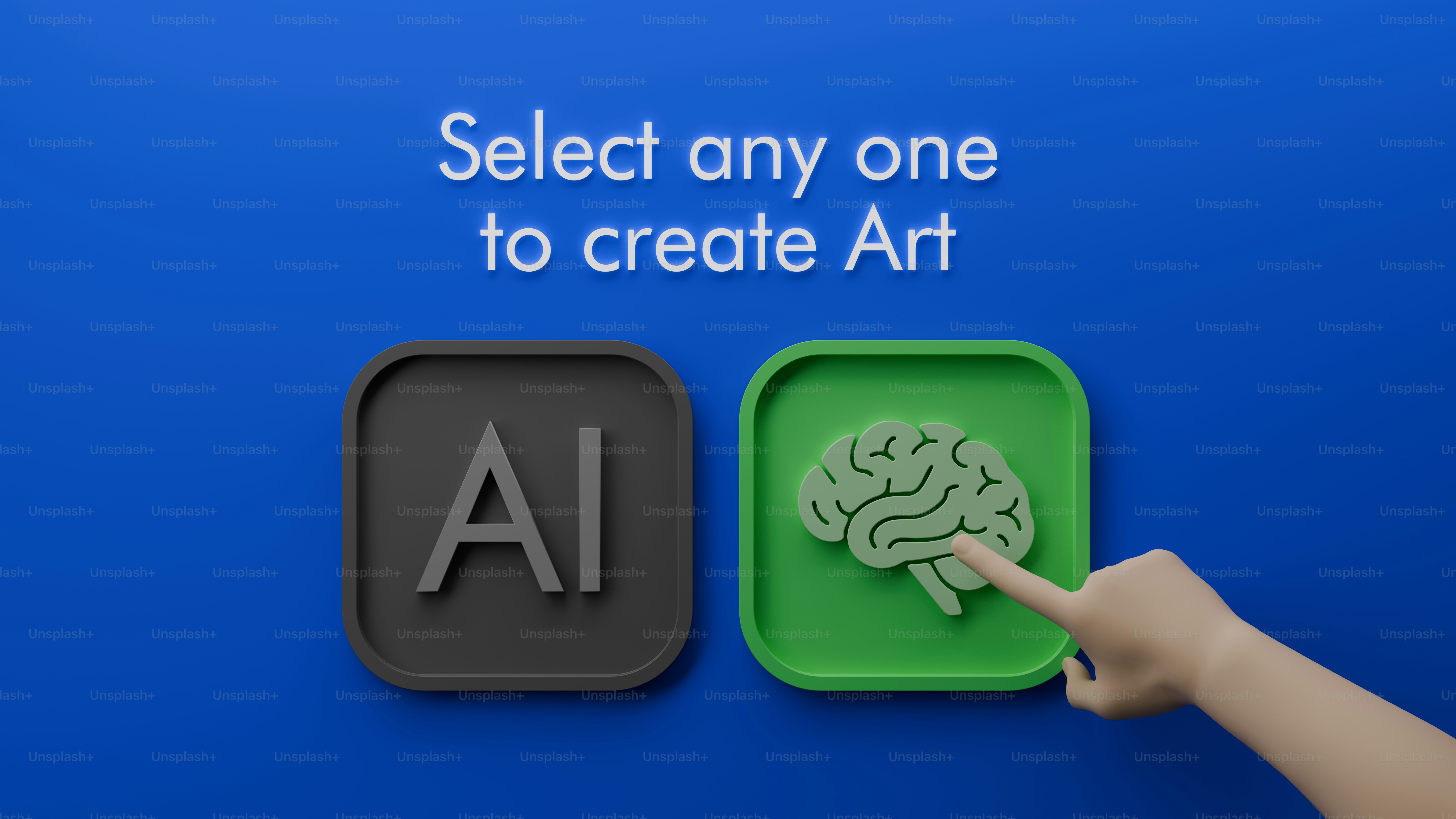 Choose ai or the brain to create art.