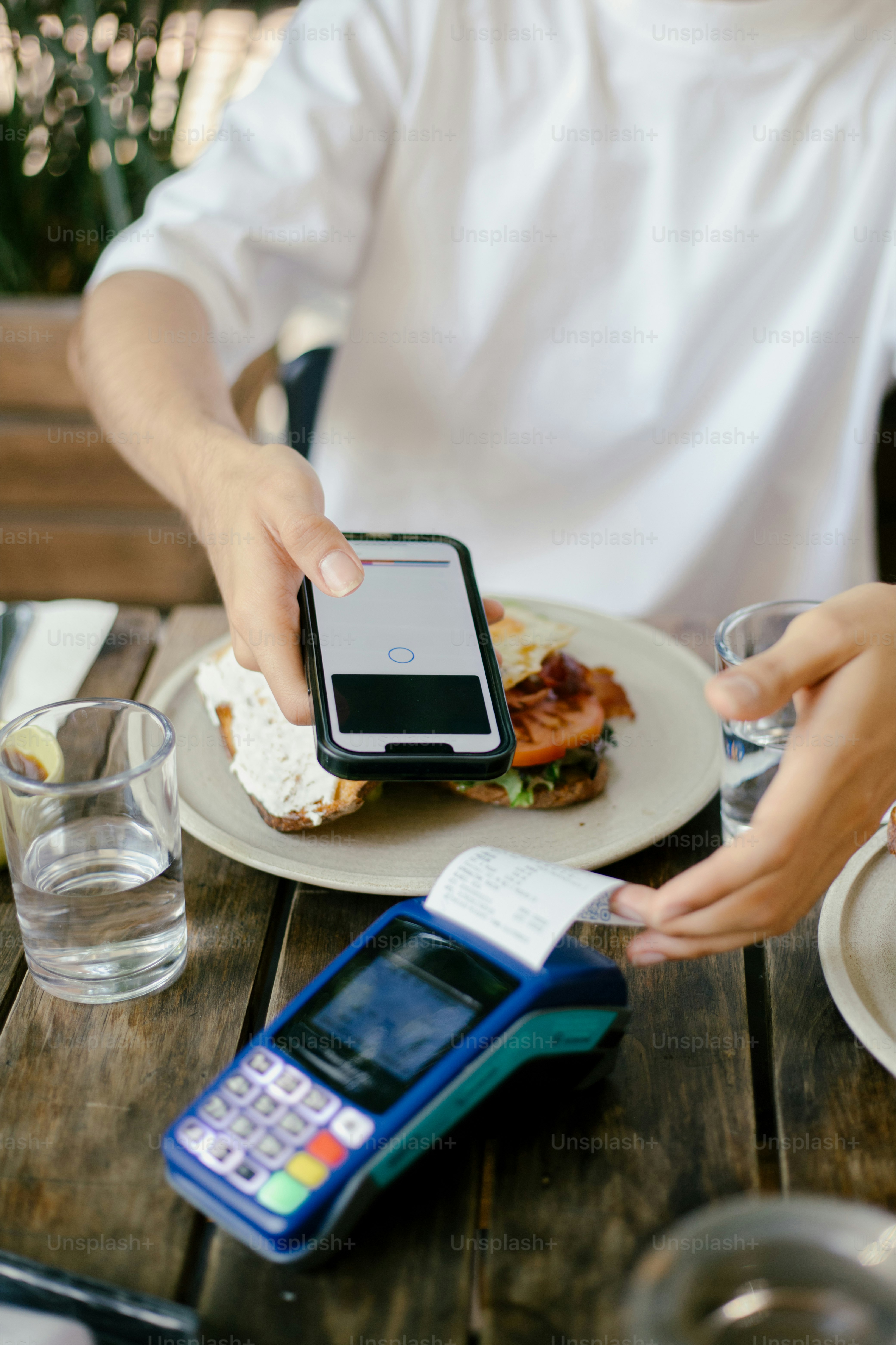 Mumbai restaurant customer scanning branded QR code at table