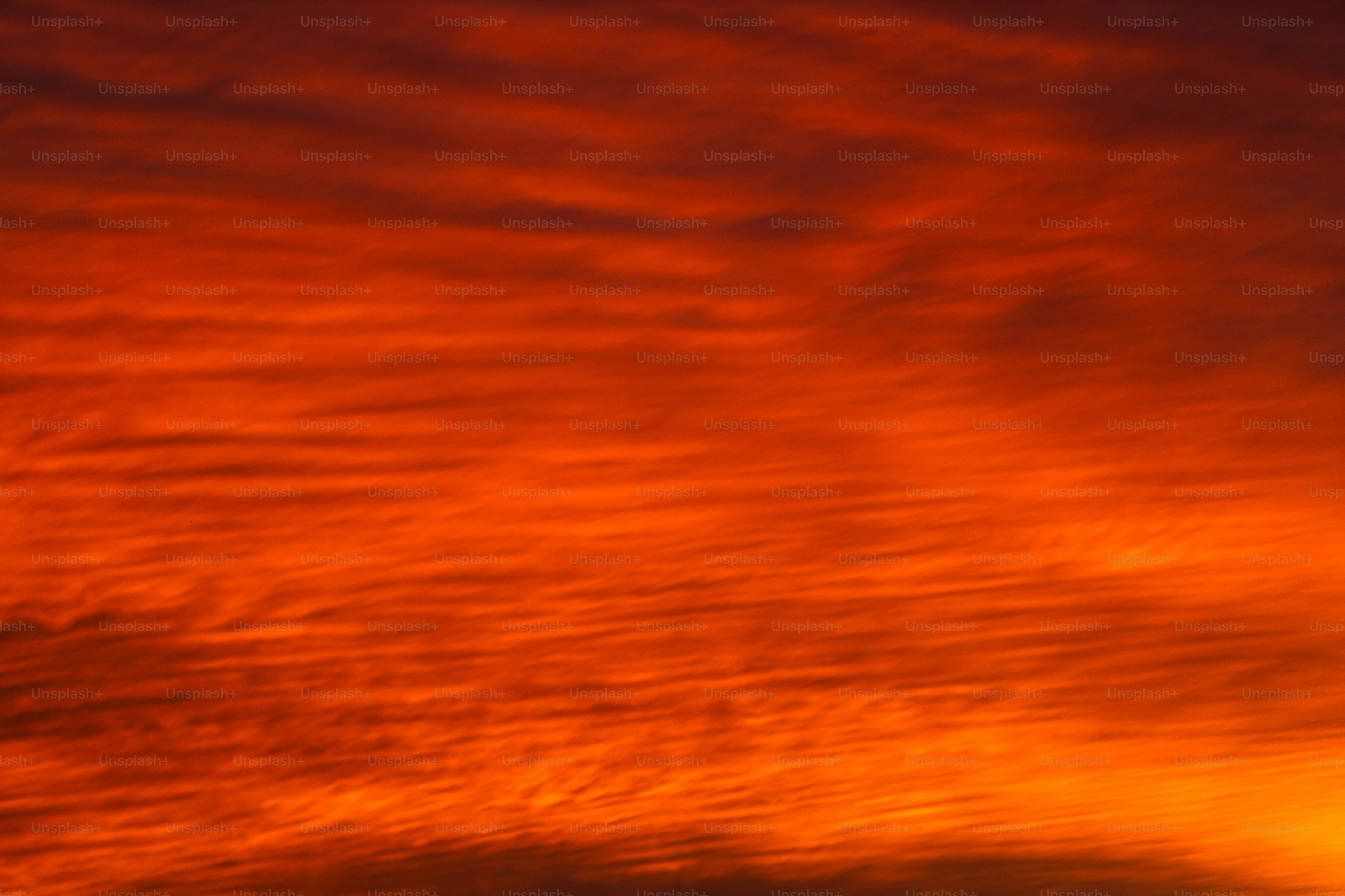 Fiery red and orange sunset.