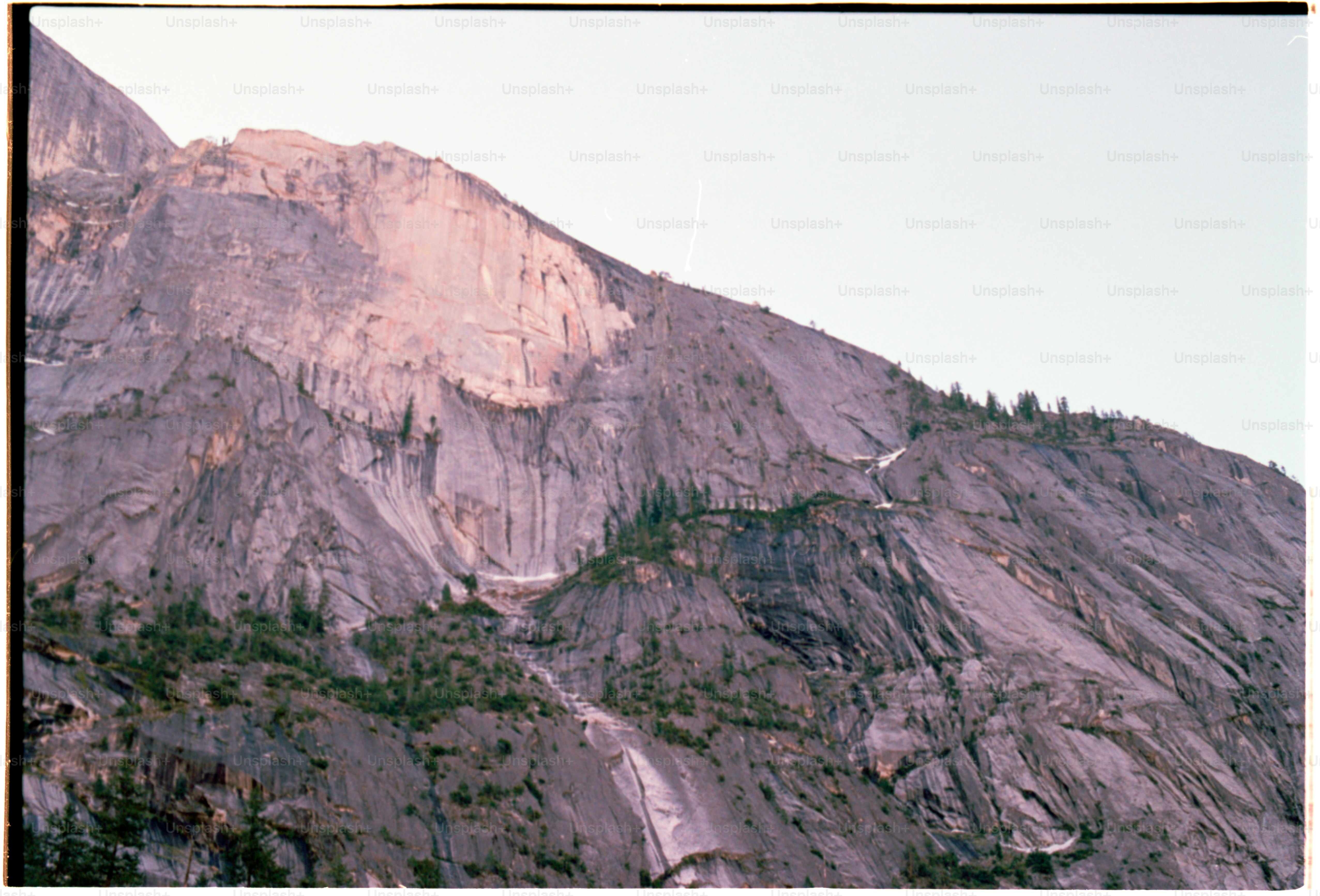 A mountain's sloping face.