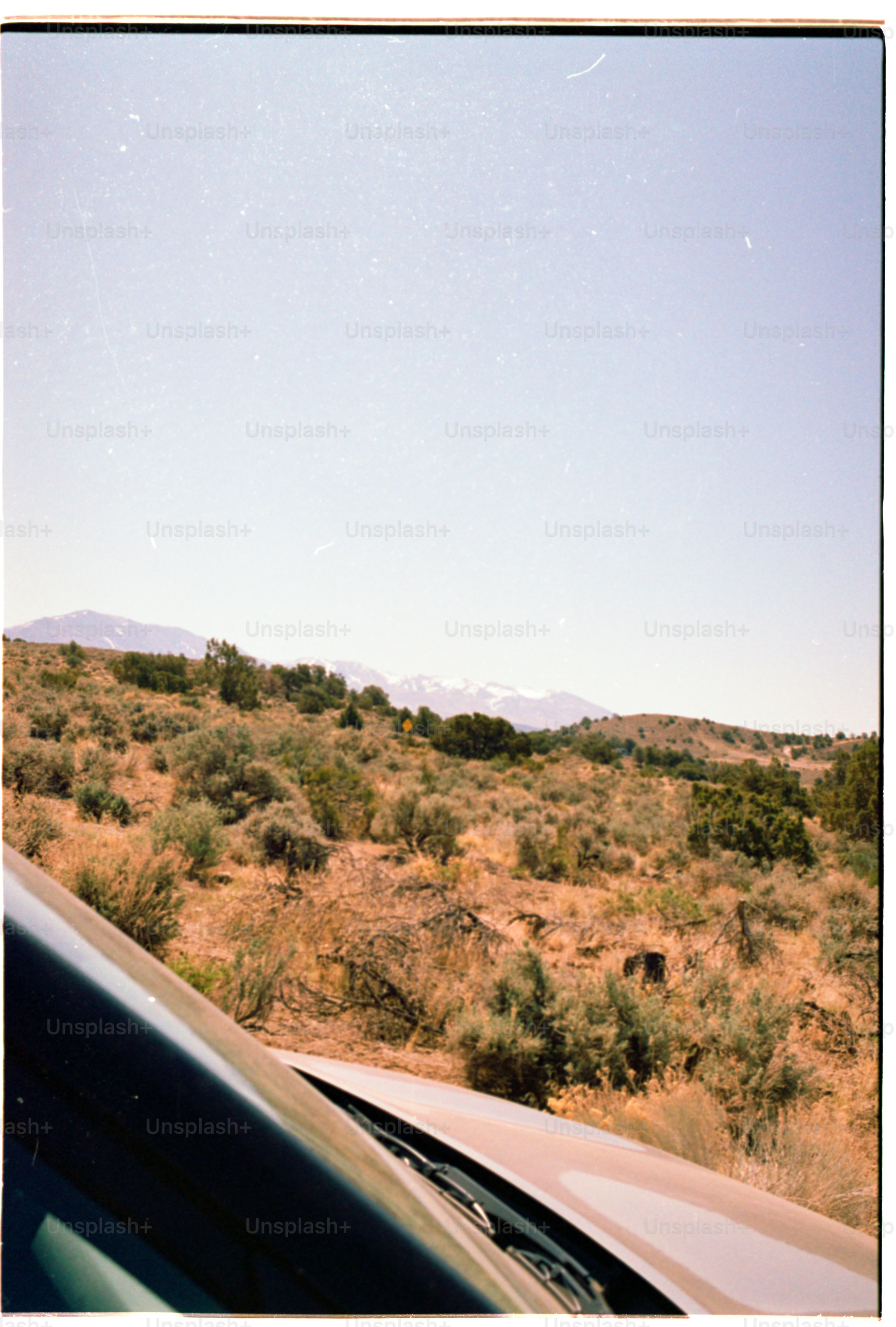 A view of dry land under a bright sky.