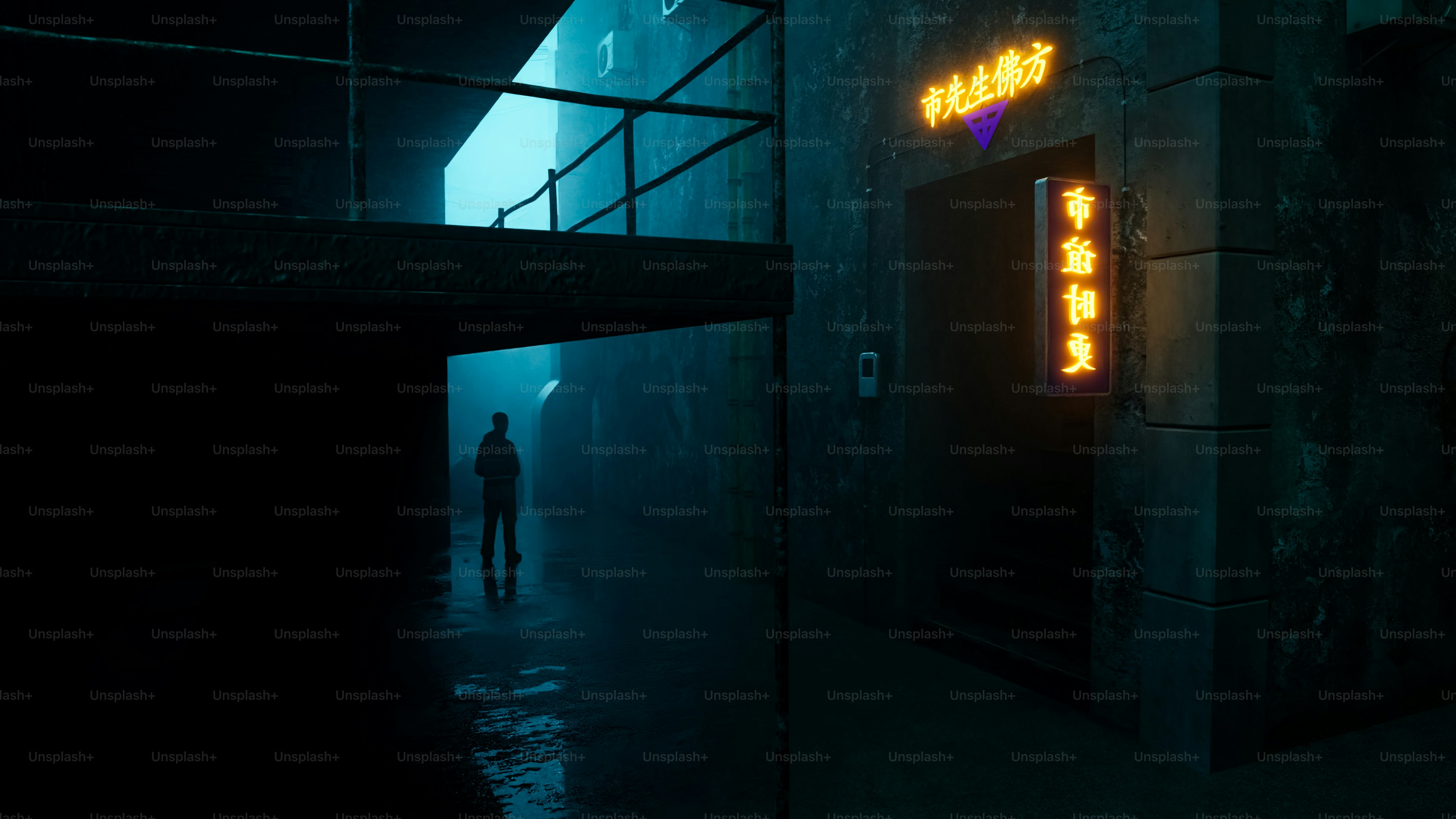 futuristic city at night with glowing holograms, person holding a phone with mysterious message, cyberpunk mood