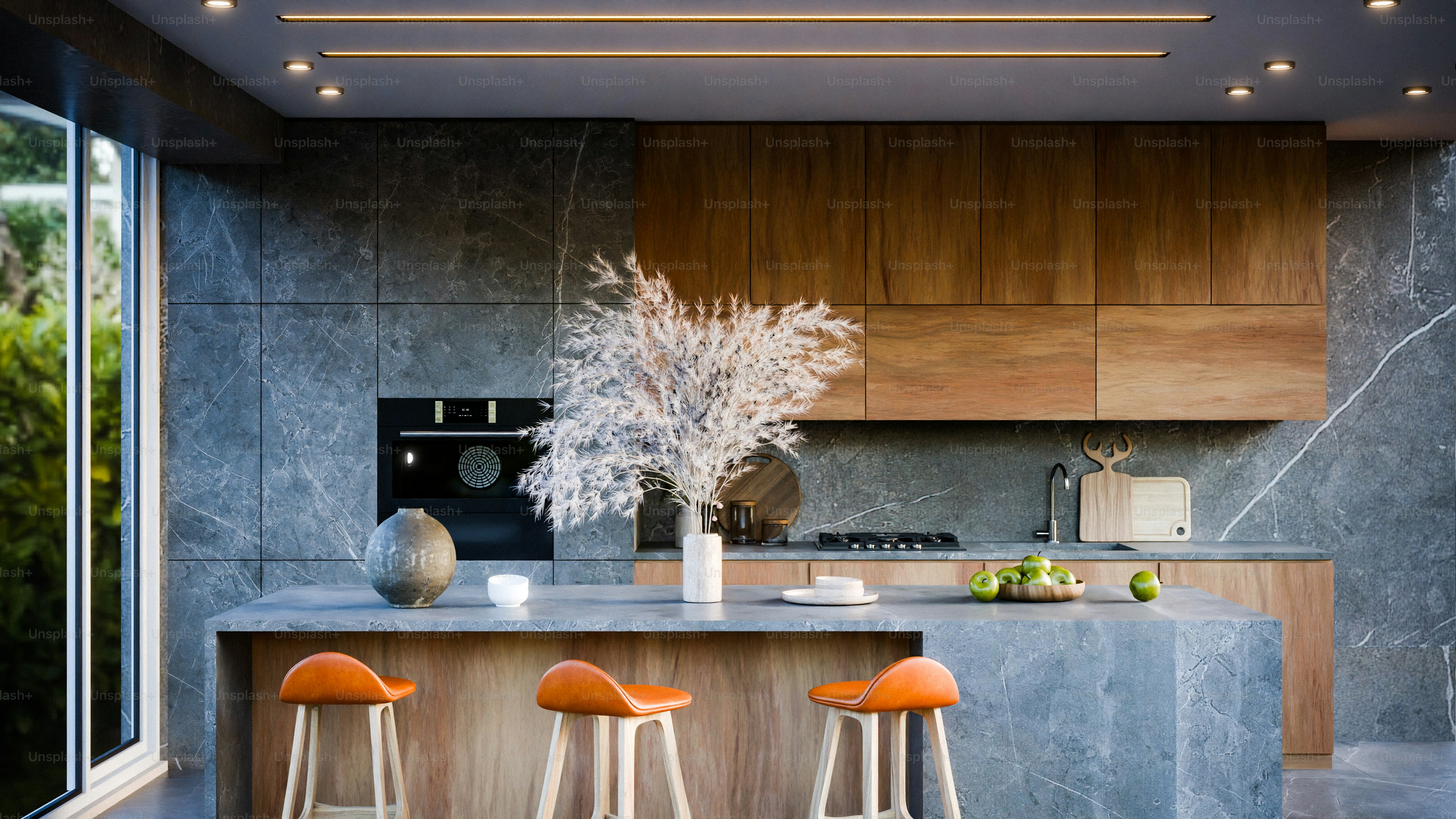 luxury kitchen remodeling mistakes with marble island and lighting imbalance