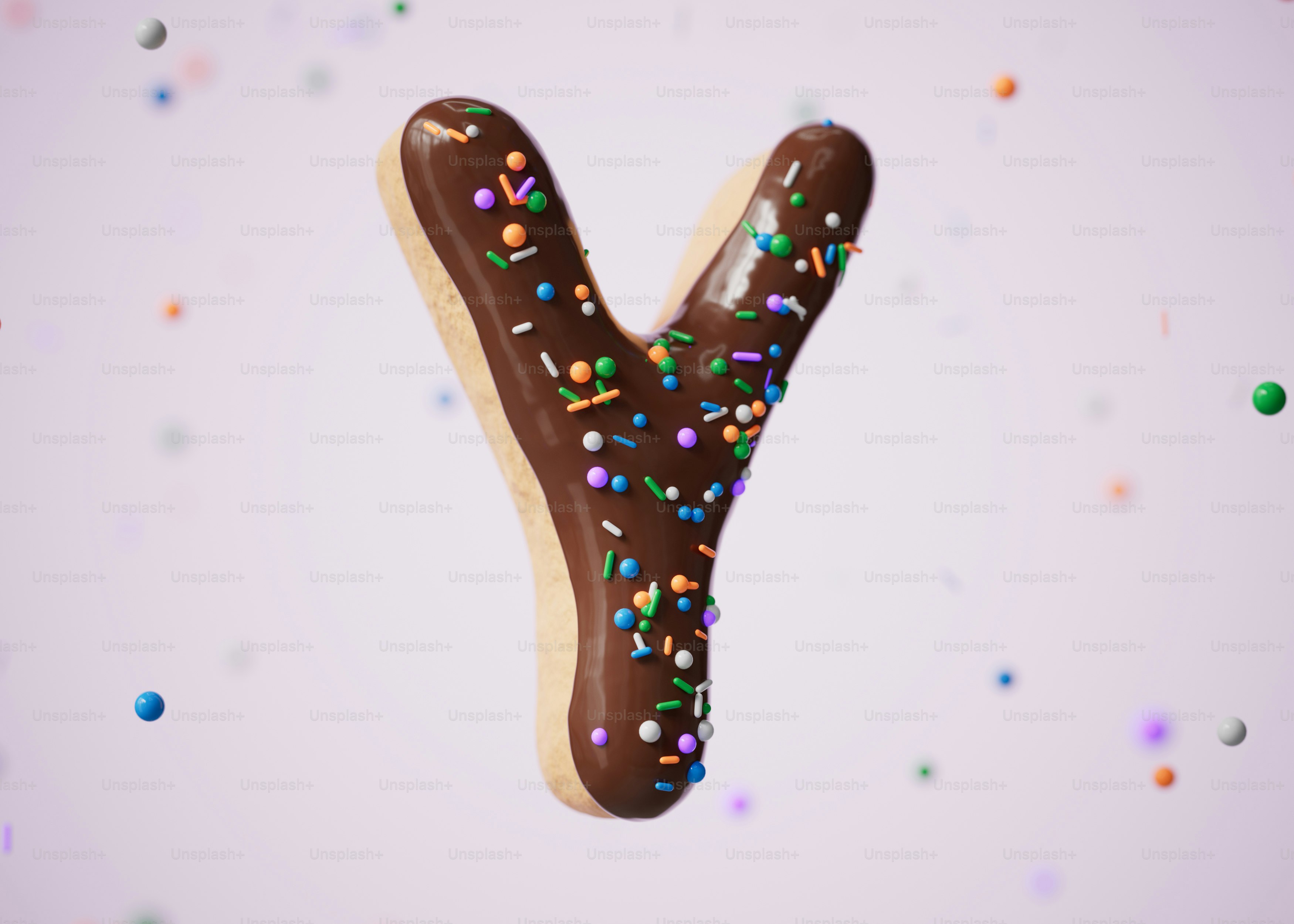 Huruf y adalah kue yang dihias.
