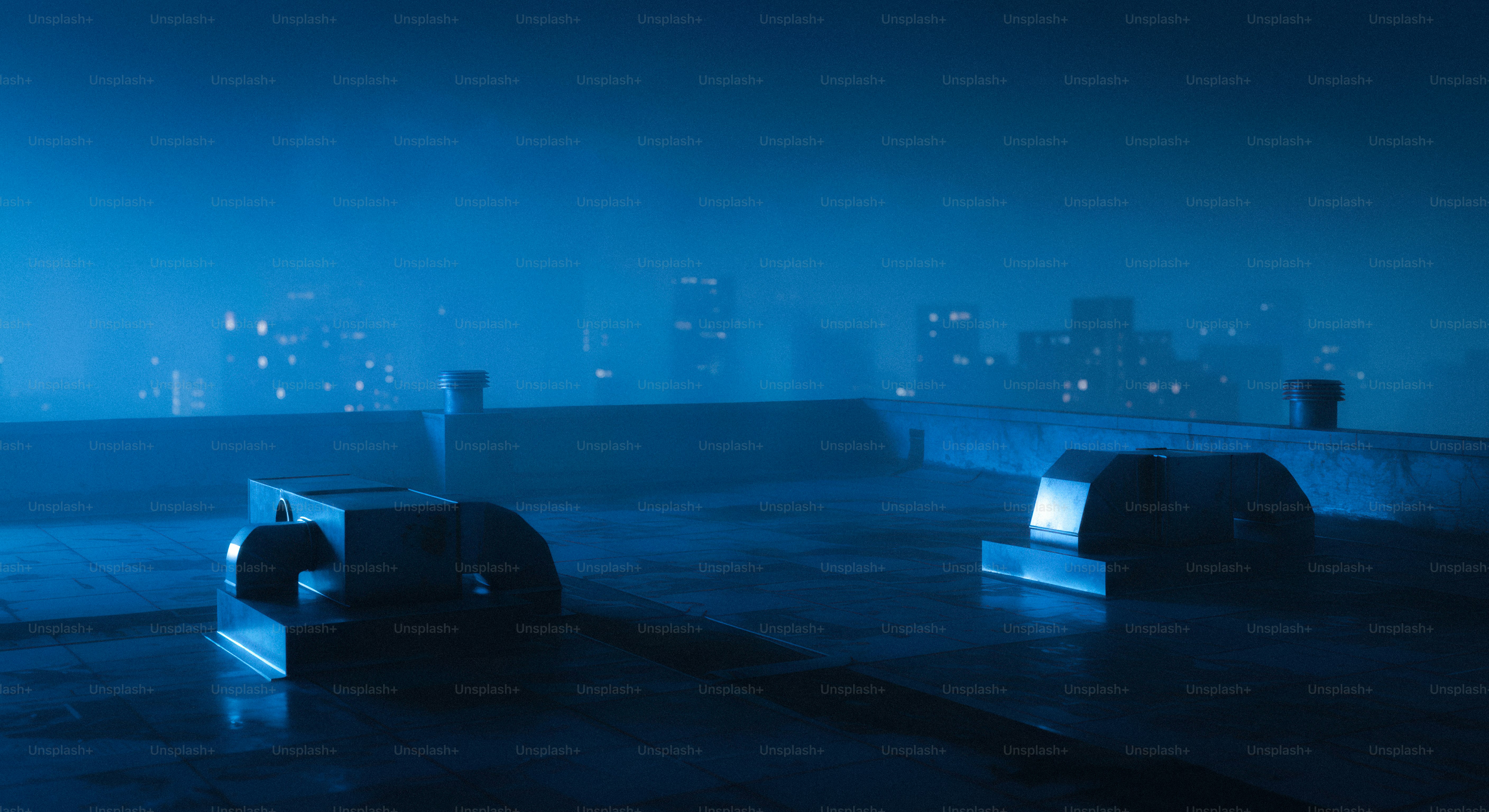 A soft blue dawn horizon with a lone silhouette standing on a rooftop, city lights fading as sunlight breaks, cinematic and minimalistic