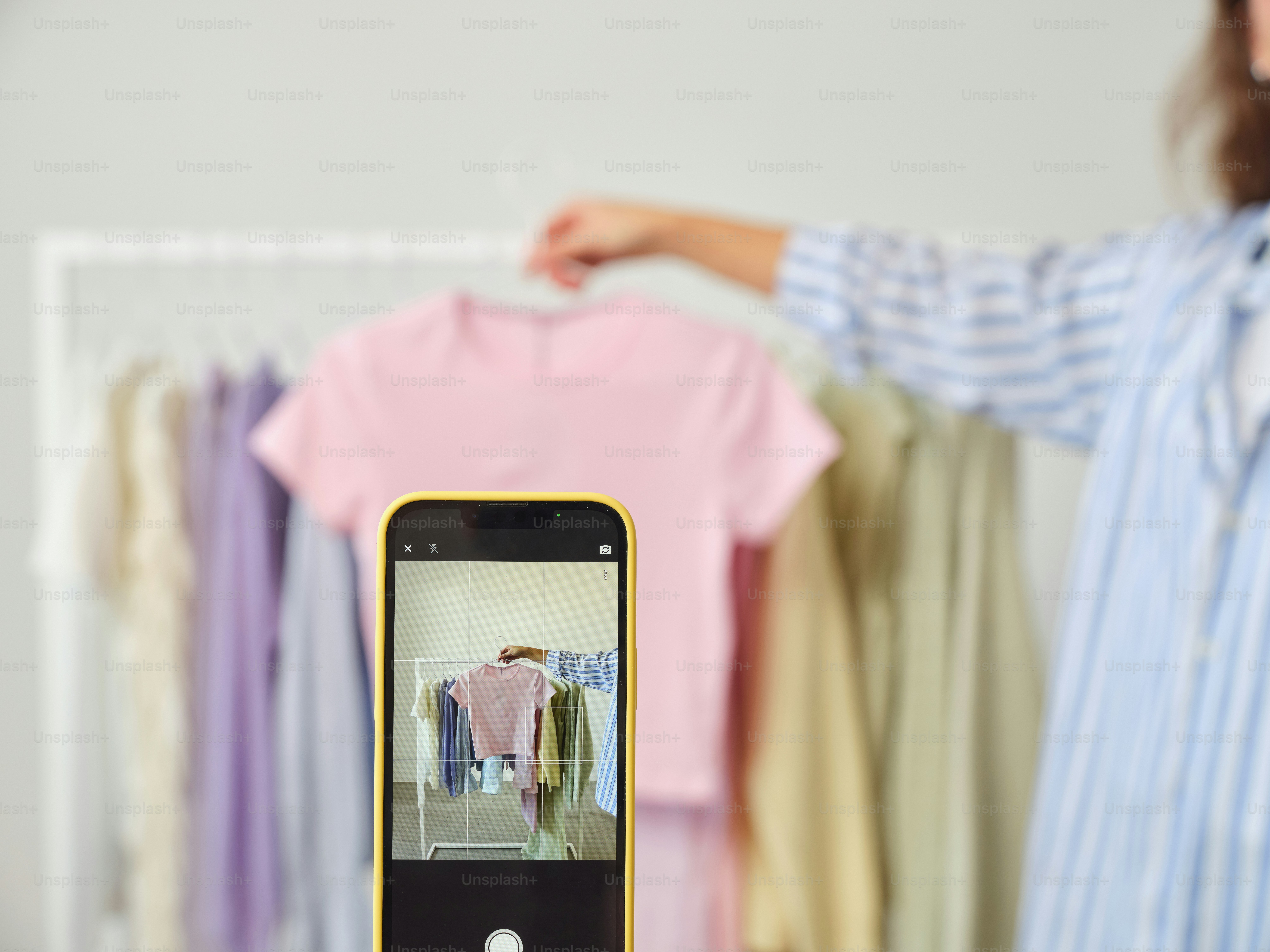 Prendre une photo d’une chemise avec un téléphone