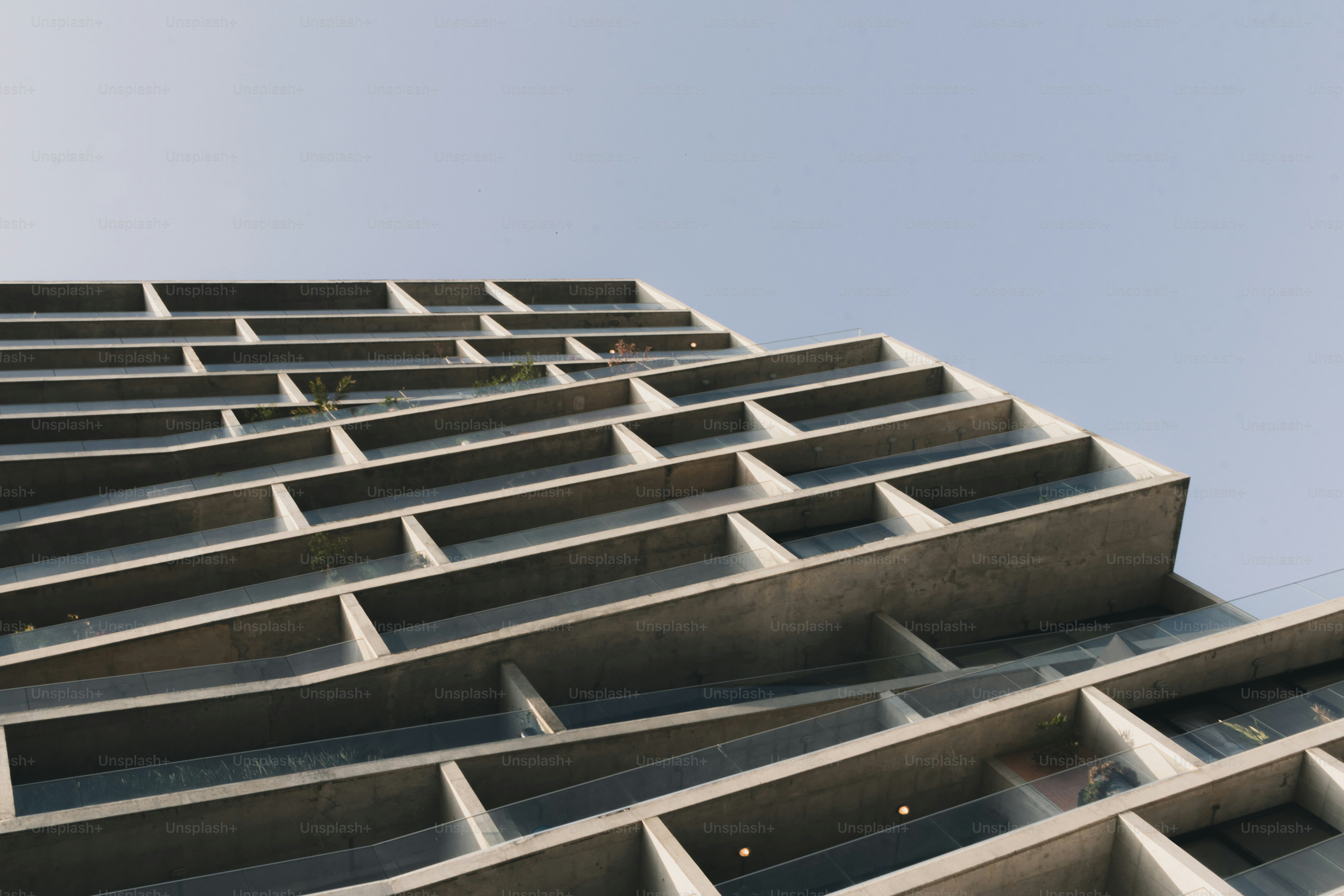 Modern building with an interesting architectural design.
