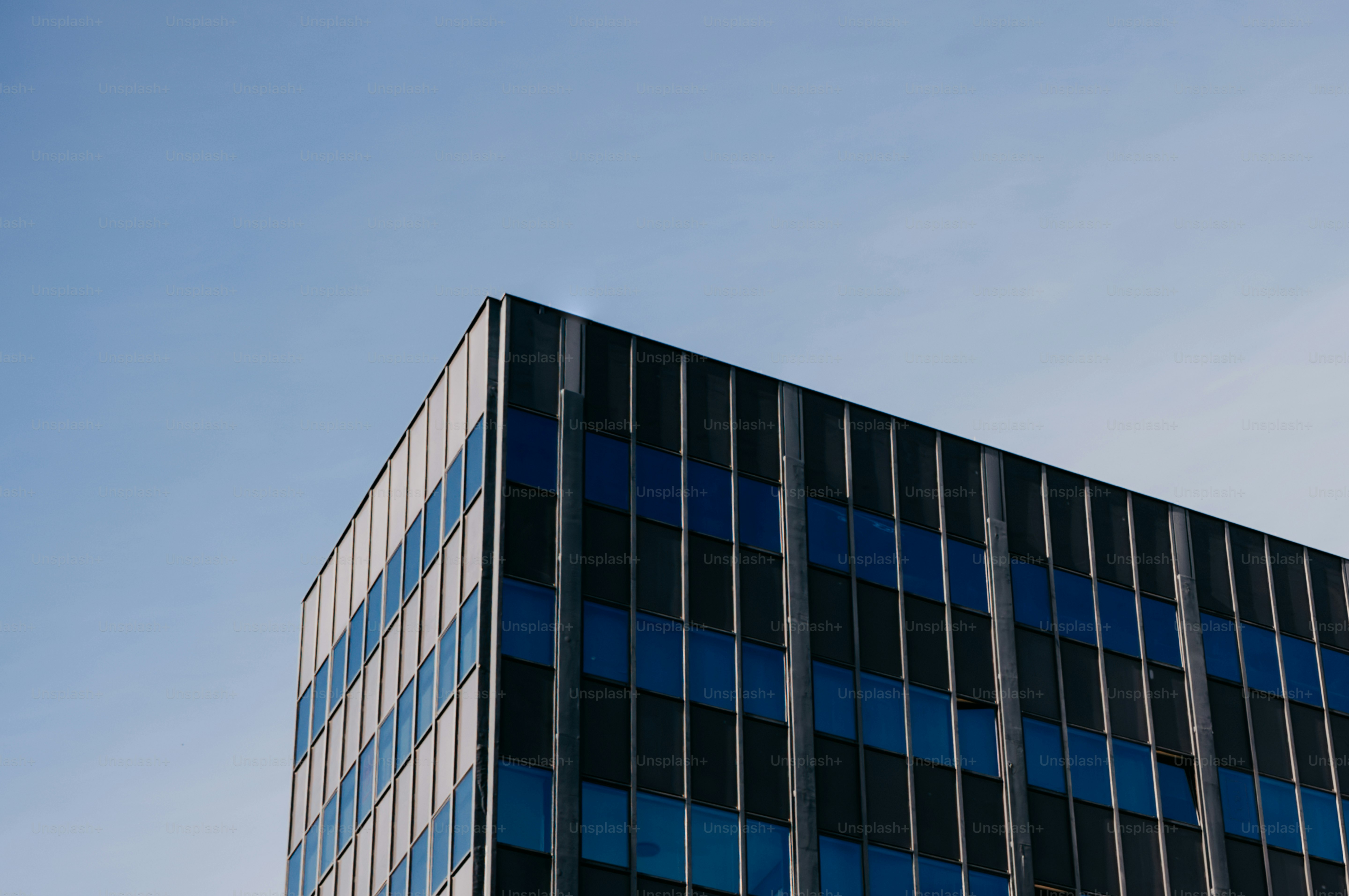 Modern building with blue tinted windows.