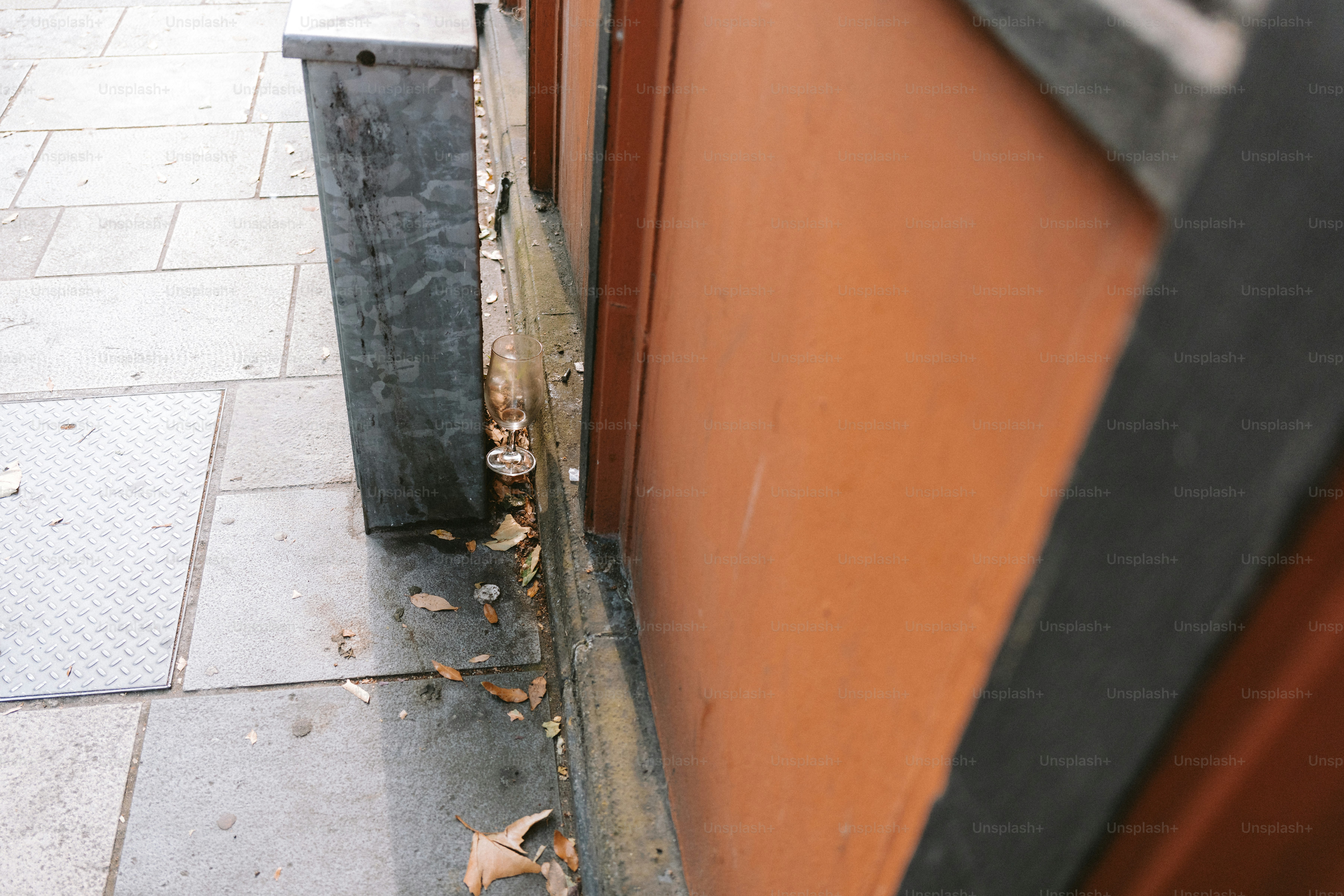 Rainwater is running down the wall.