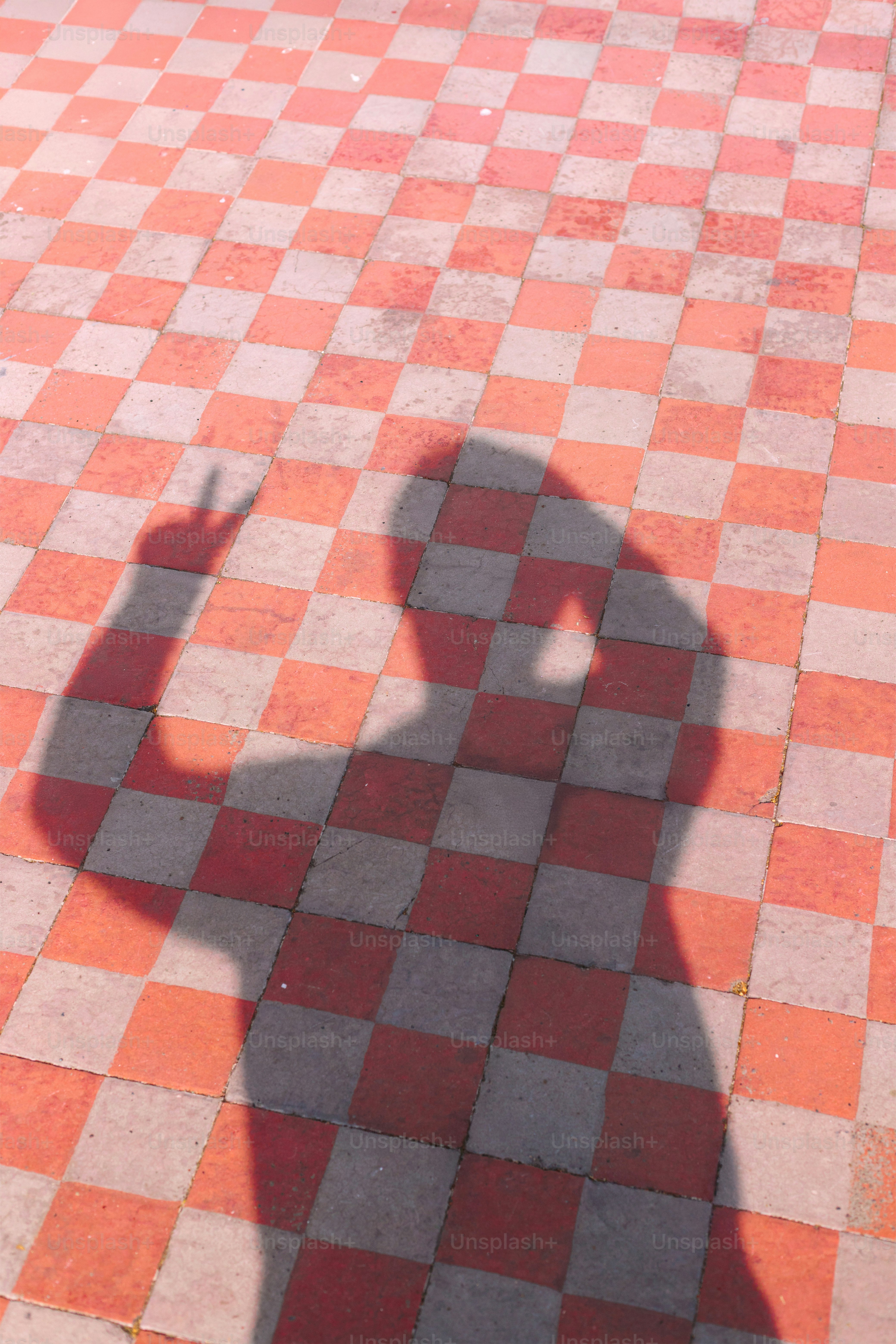 Ein Schatten zeigt eine Geste.