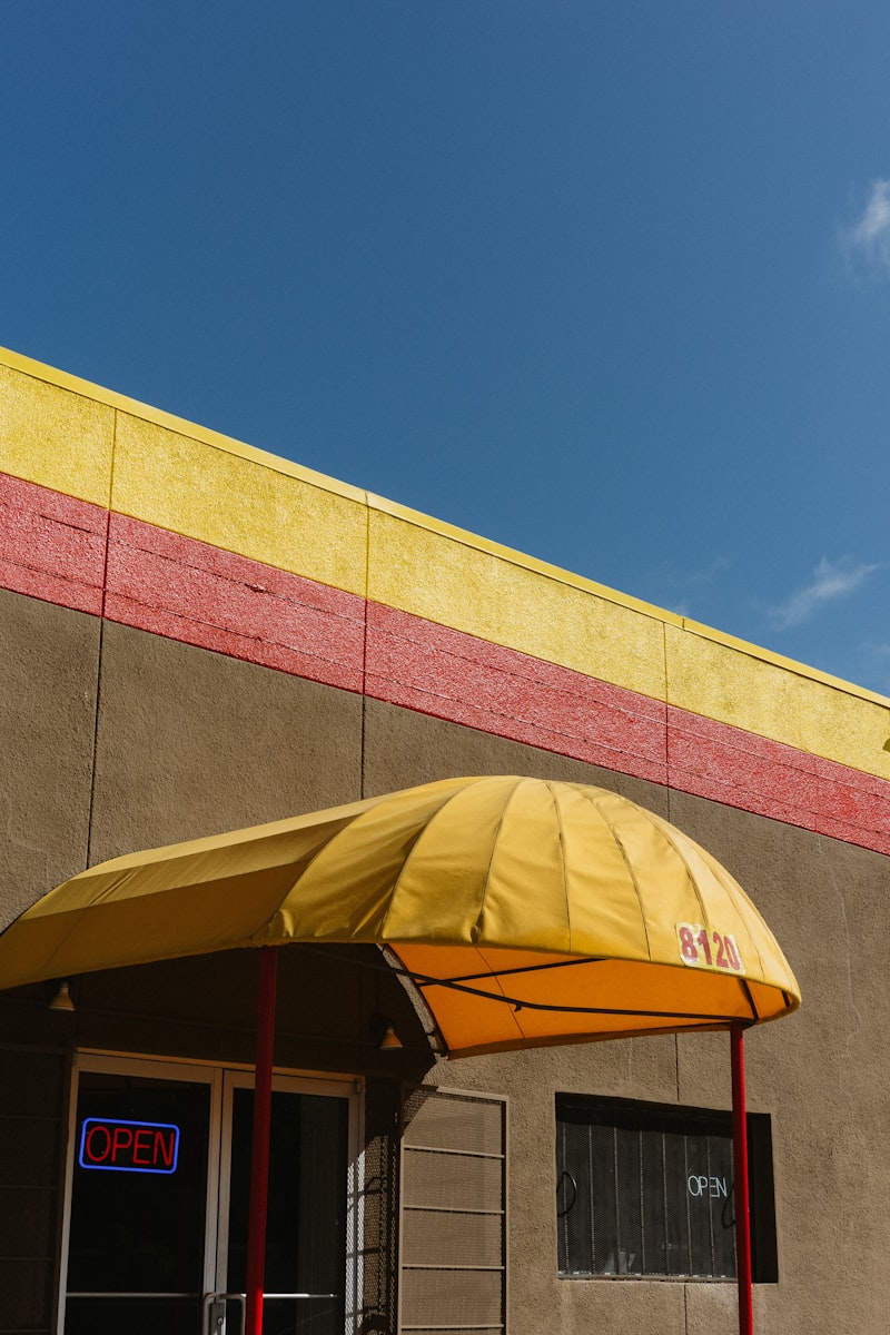 Restaurant drive-thru exterior