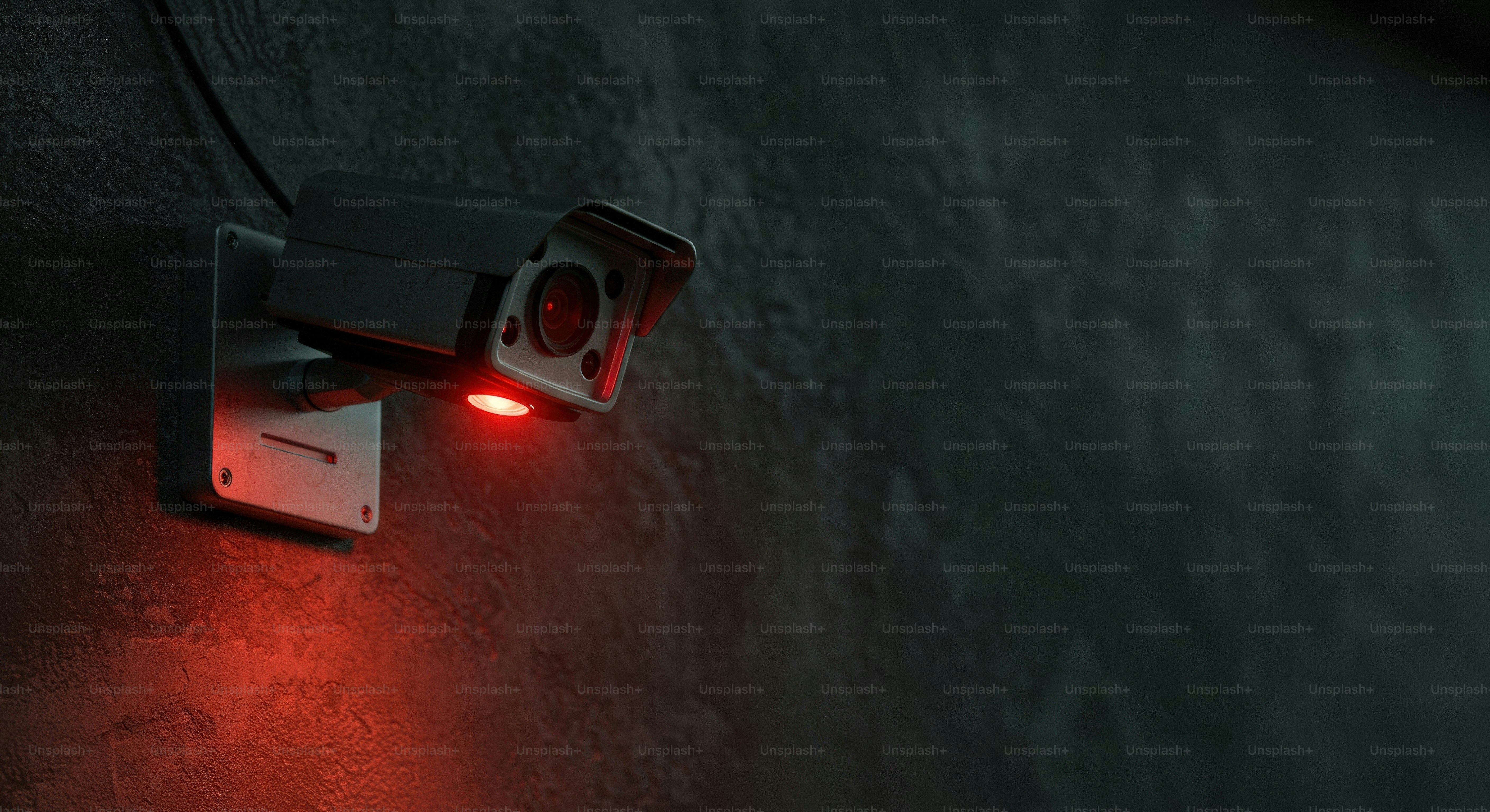 Security camera for surveillance, ideal in marketing security, technology, and business safety content.