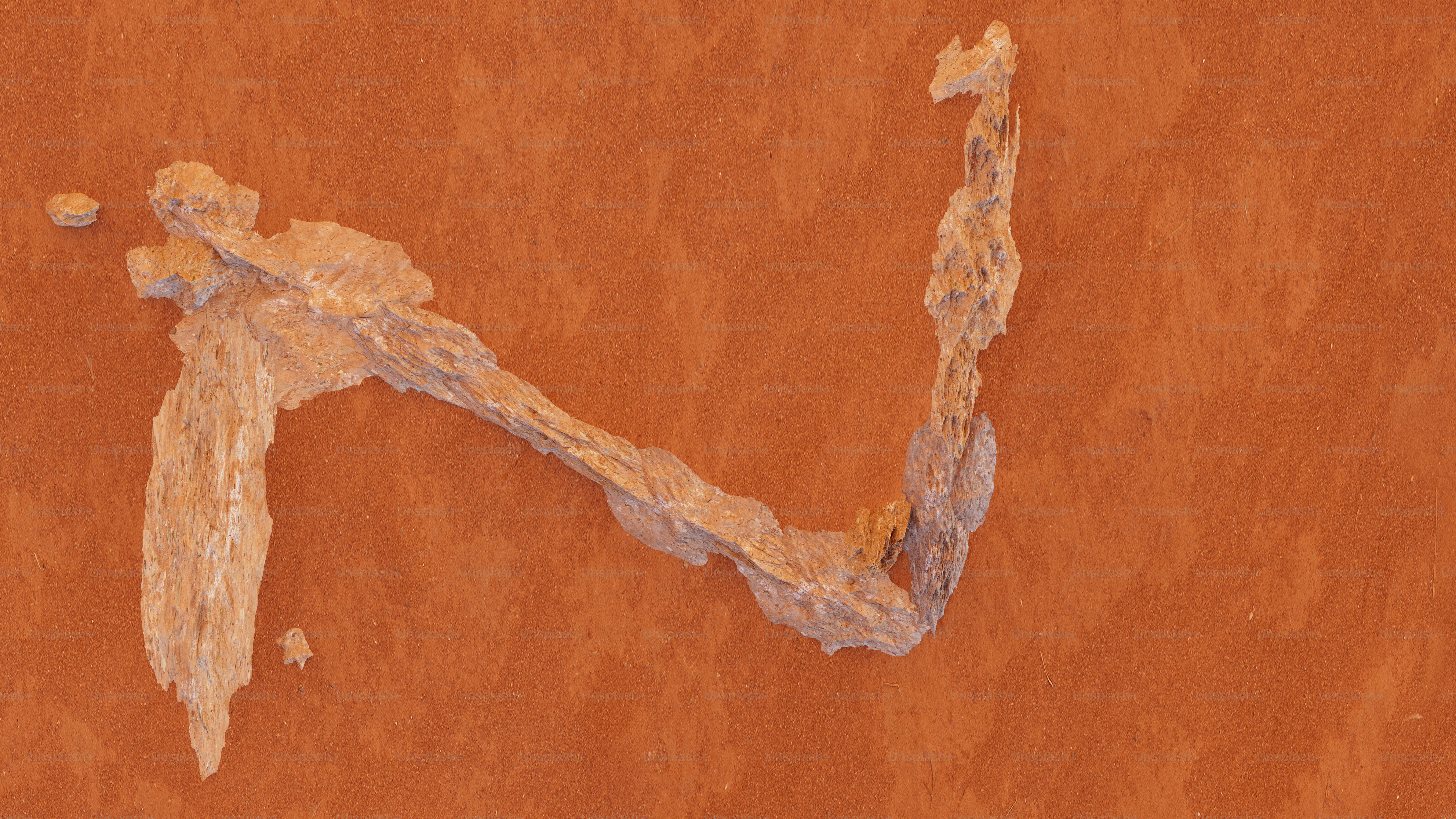 3D - Alphabet and Numbers in Nature - ,N Shaped Rocks In Desert - Wallpaper - 8K