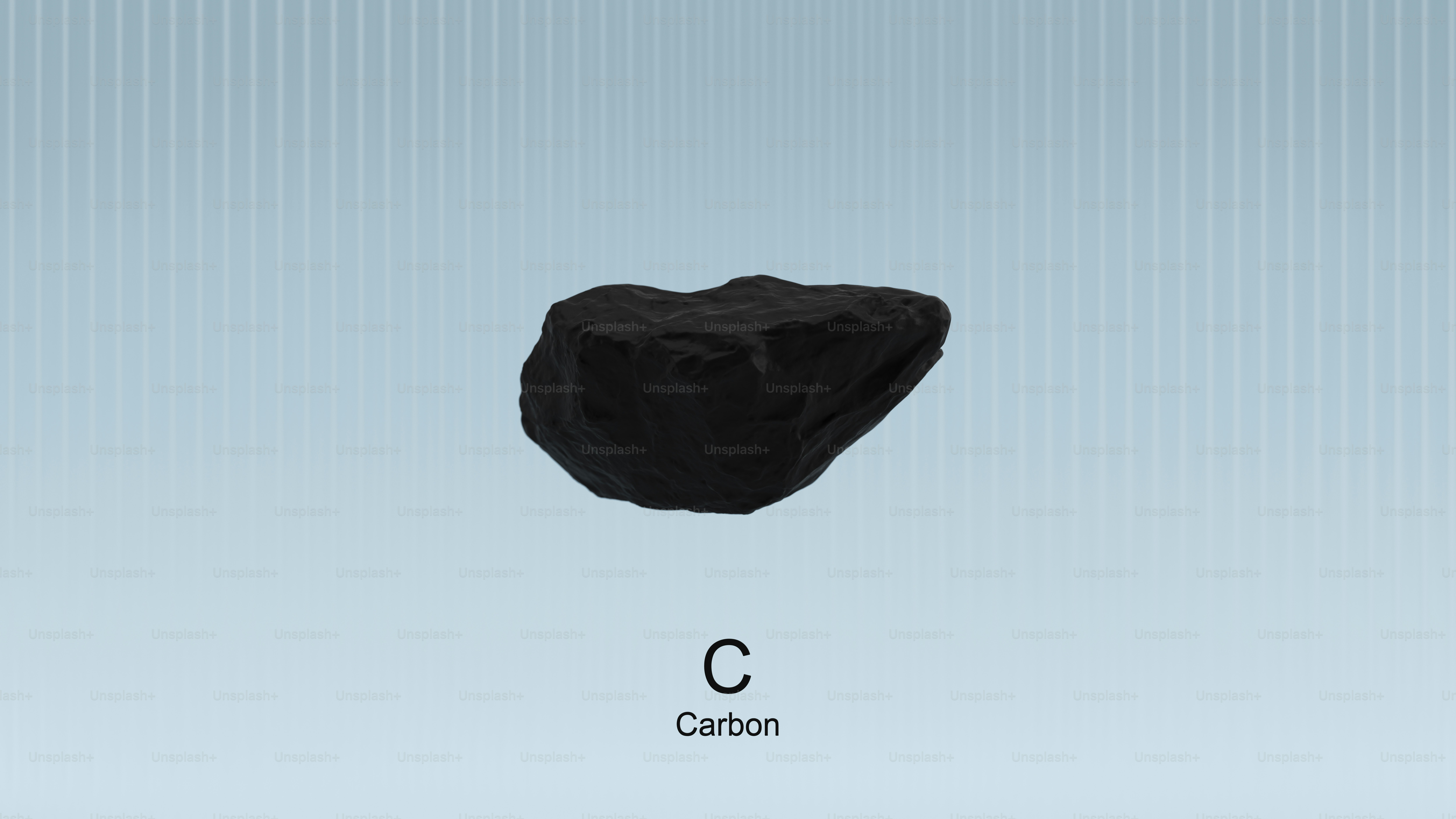 Carbon Element C Periodic Table Science 3d Illustration